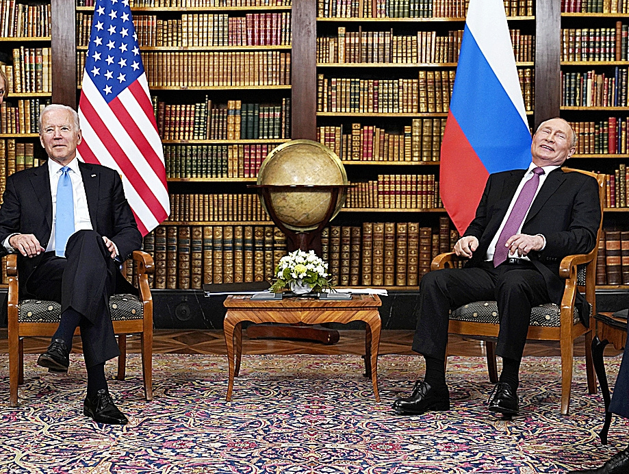 Joe Biden y Vladimir Putin, en Ginebra.
