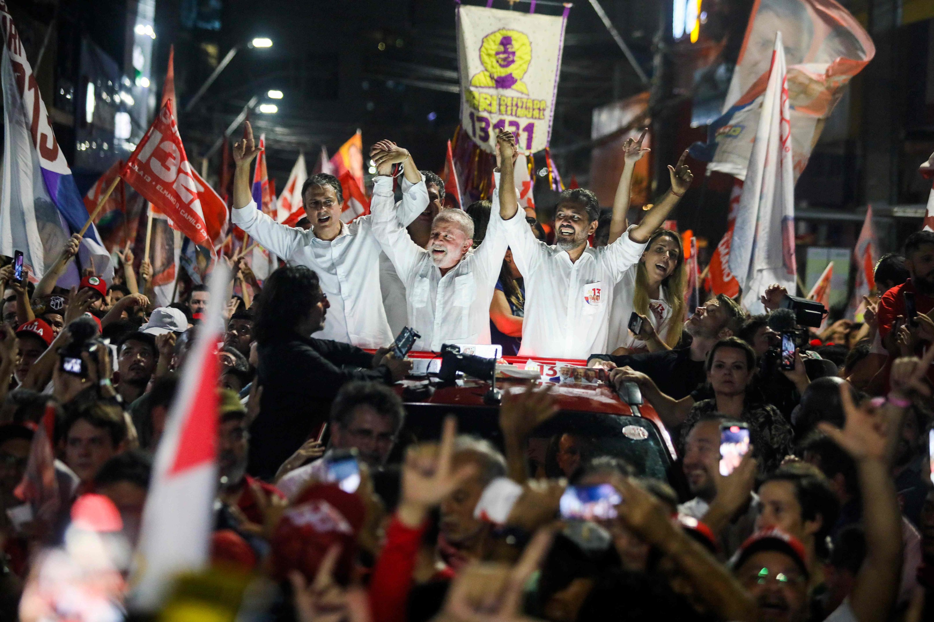 Lula Da Silva durante una acción de campaña