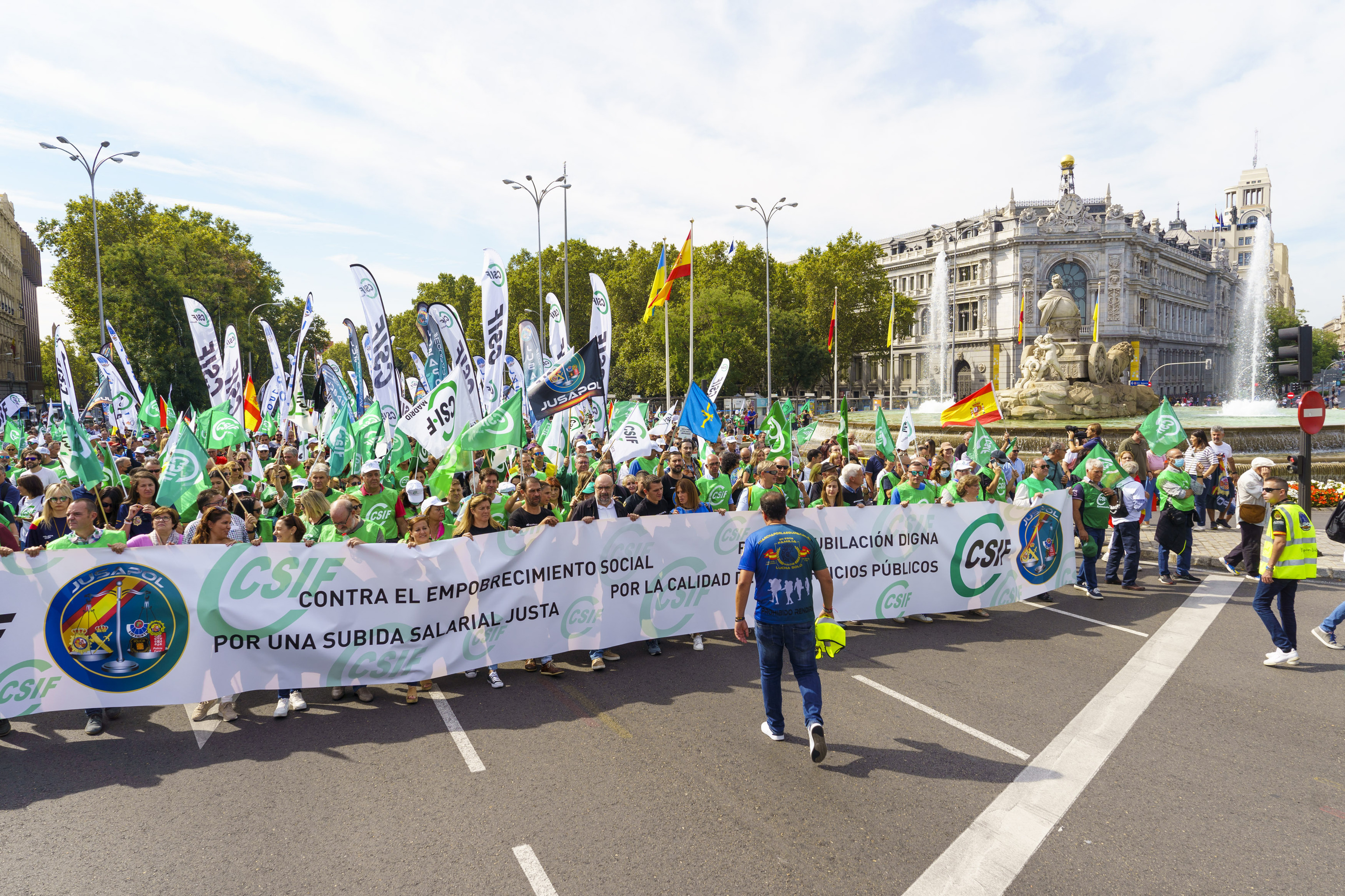Manifestación convocada por CSIF en Madrid el pasado mes de septiembre.