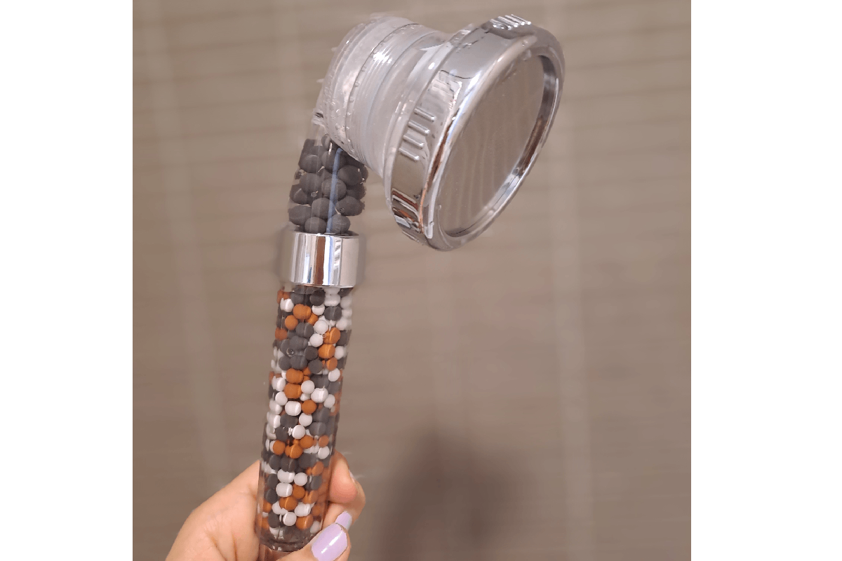 Alcachofa móvil para ducha cromado con sistema antical, ahorro de agua y 3  funciones - Hiper Rack