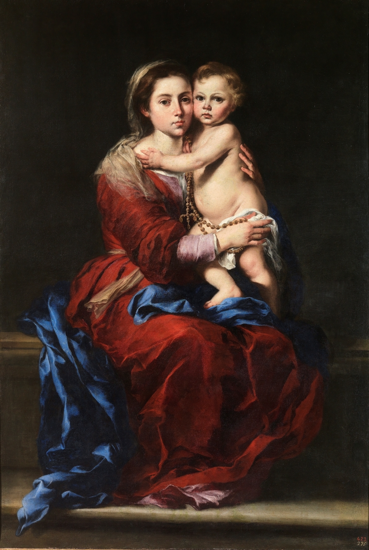 Retrato de la Virgen del Rosario del Museo del Prado.