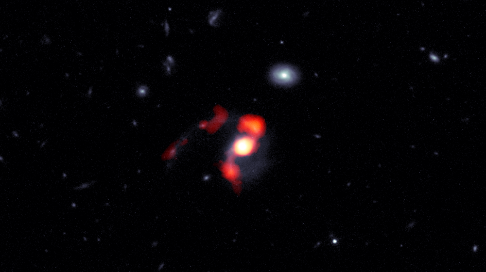 Colas de marea en SDSS J1448+10101.