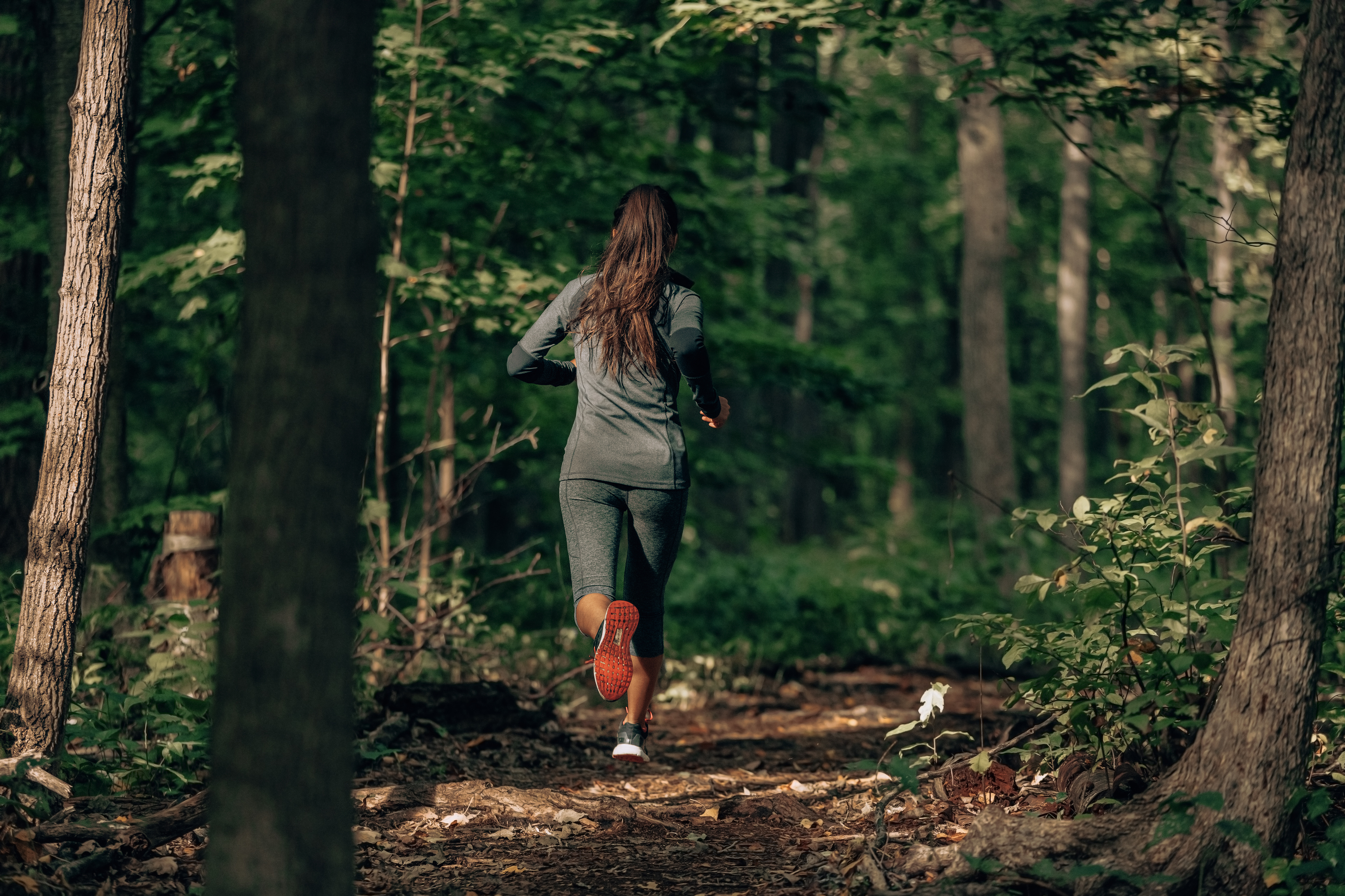 Hacer ejercicio en medio de un parque o un bosque es doblemente beneficioso.