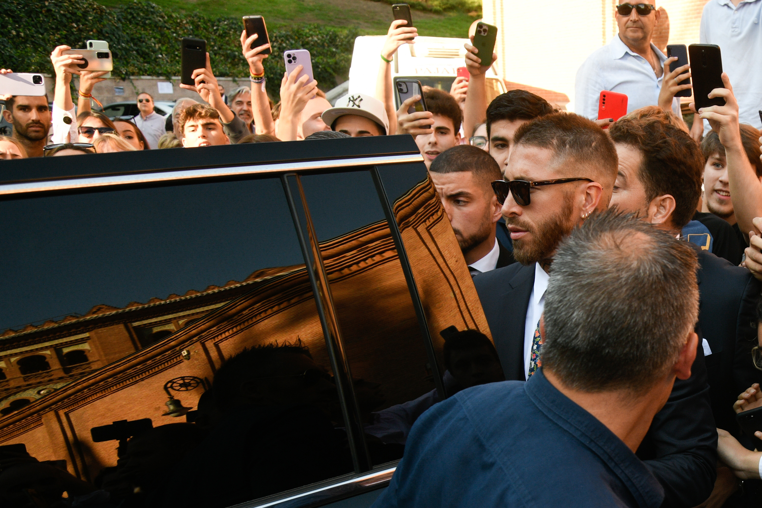 Sergio Ramos a su llegada a Las Ventas