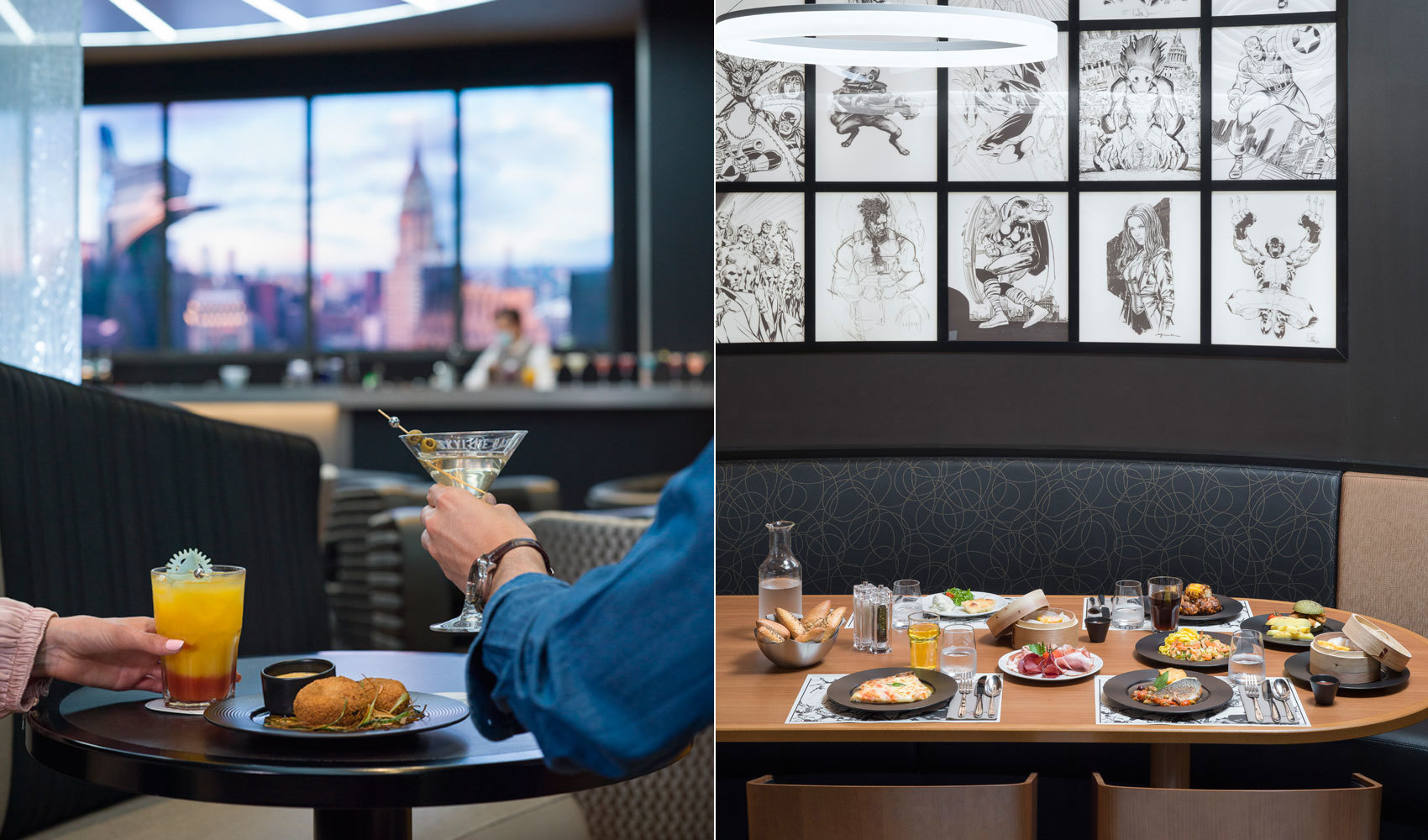 Coctelería Bleecker y restaurante Manhattan del hotel Marvel.