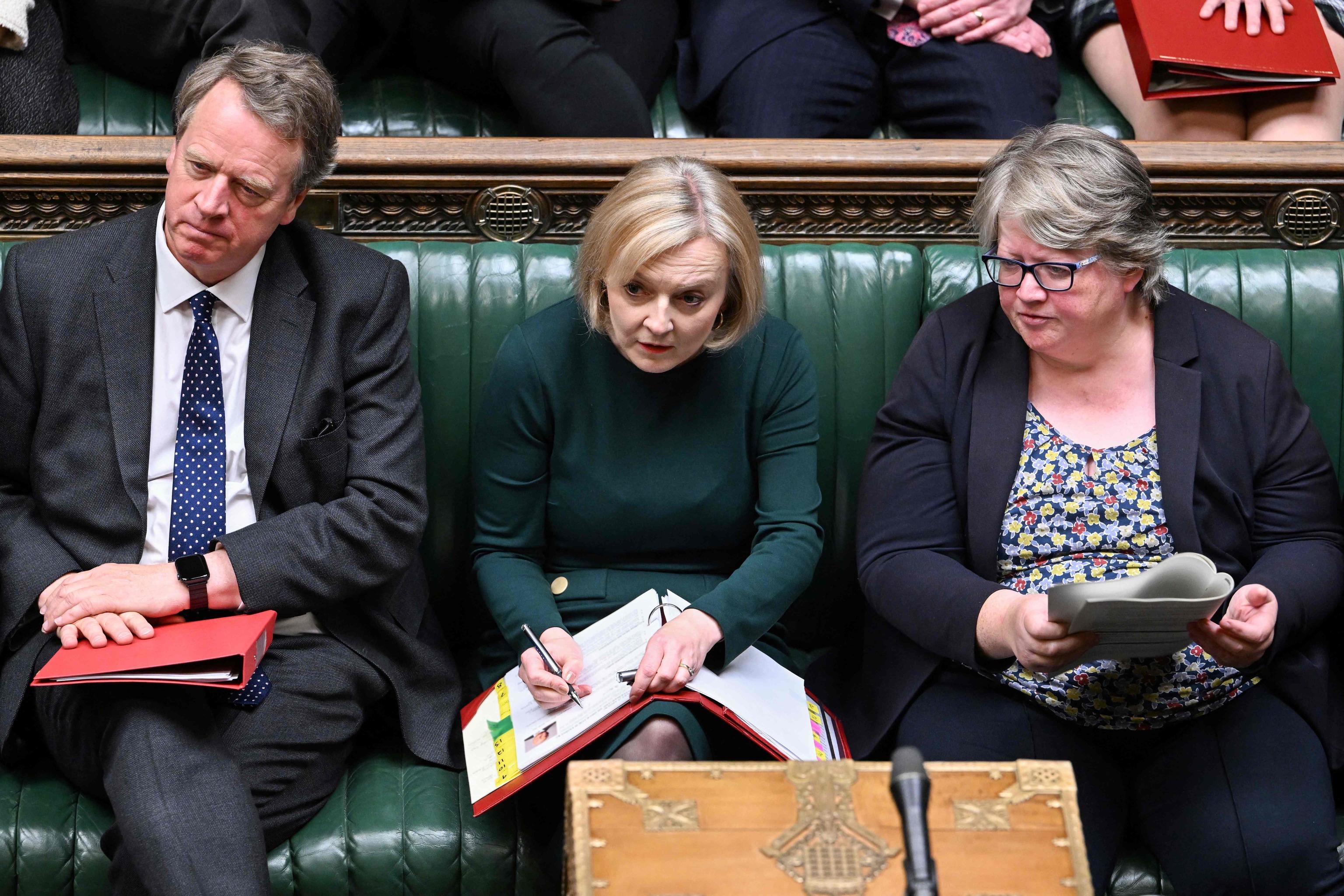 La primera ministra britnica LIz Truss en una reciente sesin en el Parlamento.