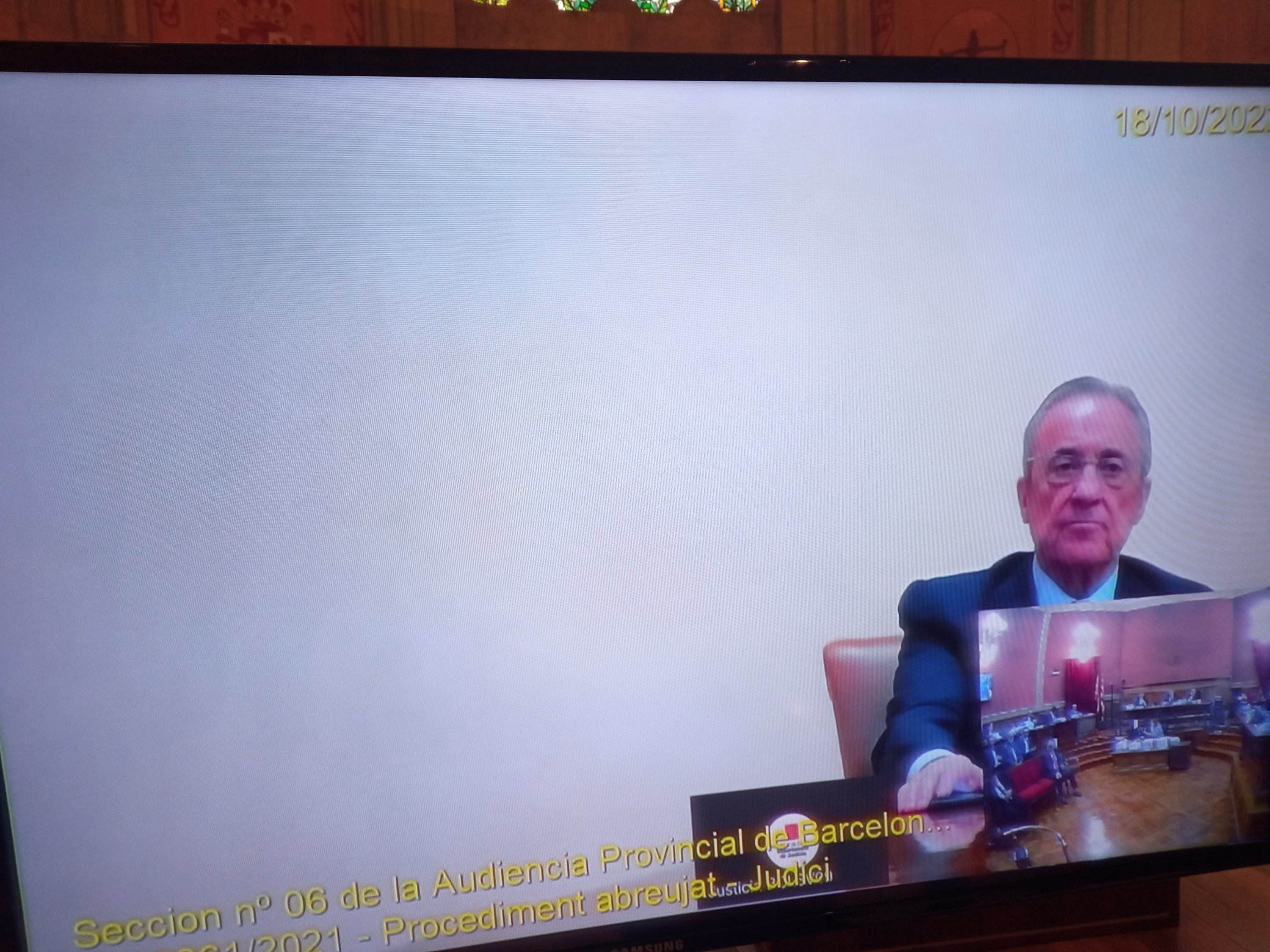 El presidente del Madrid declar por videoconferencia