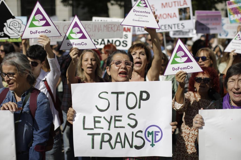 Manifestacin en Madrid en contra de la Ley Trans.