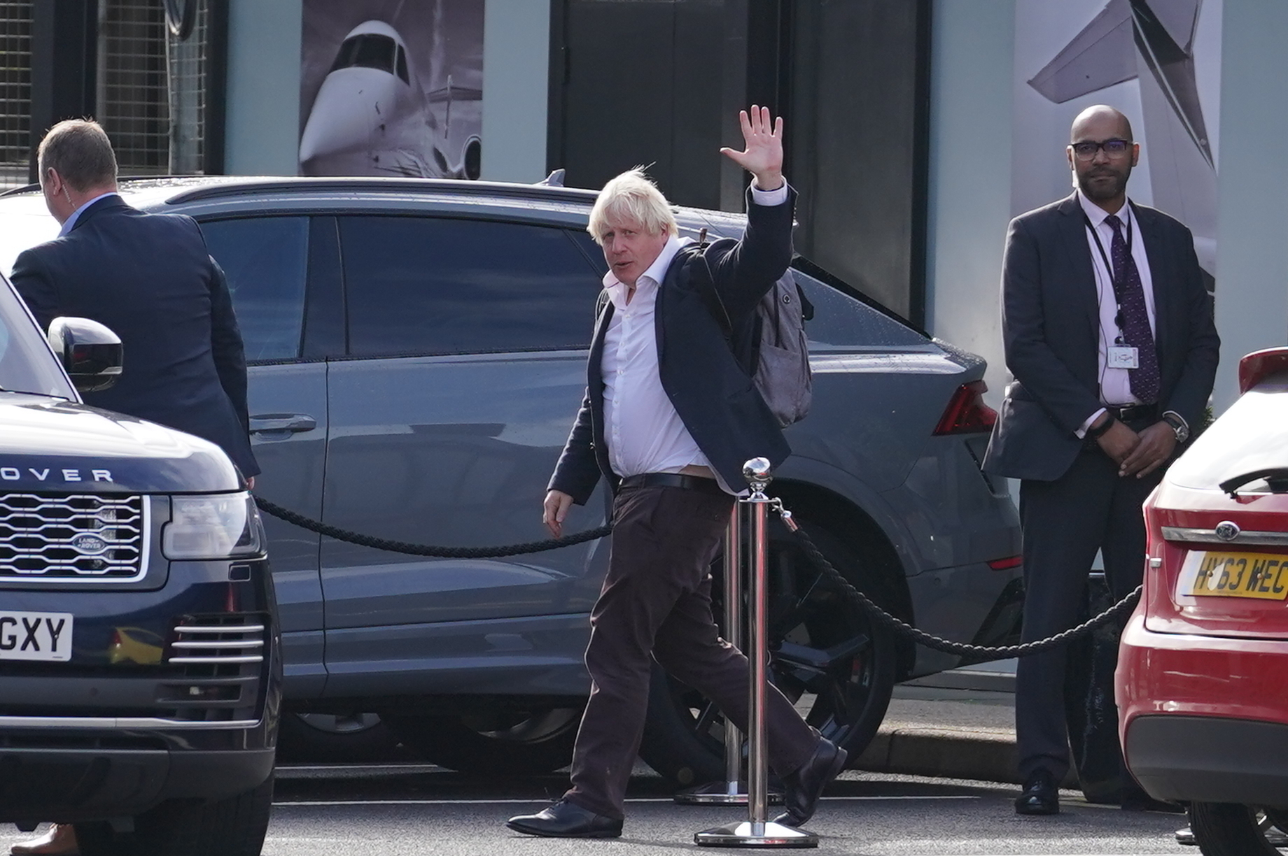 El ex primer ministro Boris Johnson a su llegada a Londres