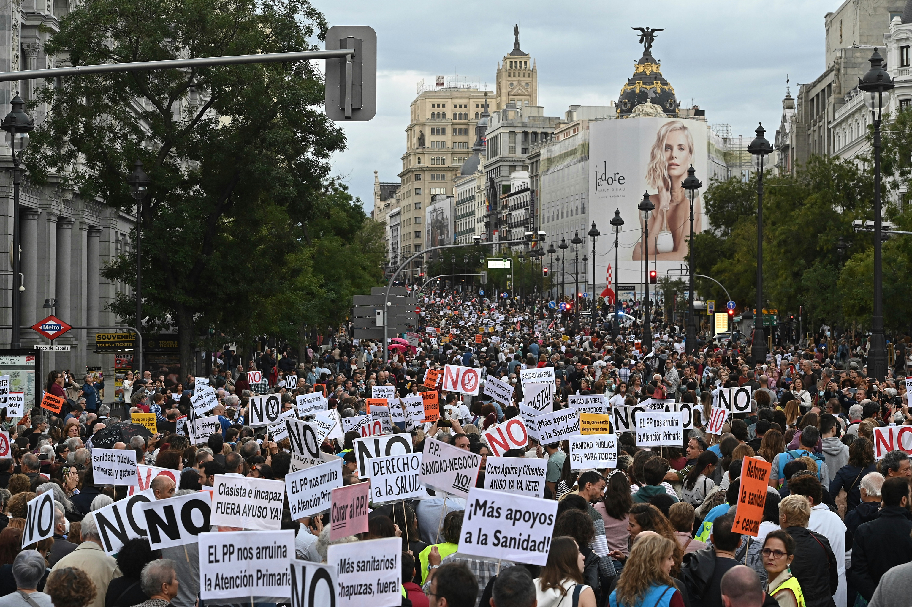 Manifestacin celebrada hoy sbado en Madrid en defensa de la Sanidad Pblica.