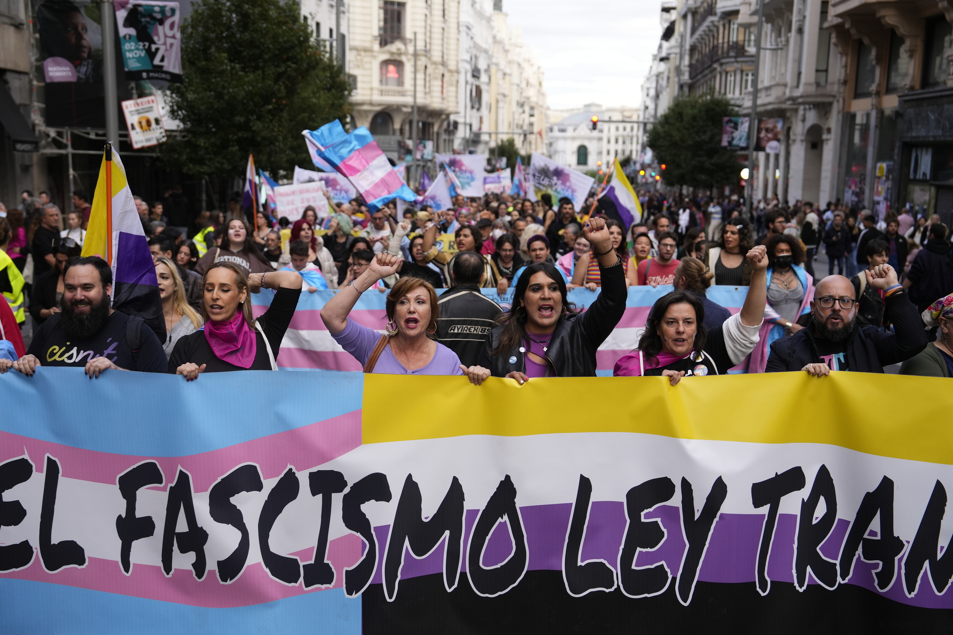 Manifestacin en favor de la Ley Trans este sbado en Madrid.