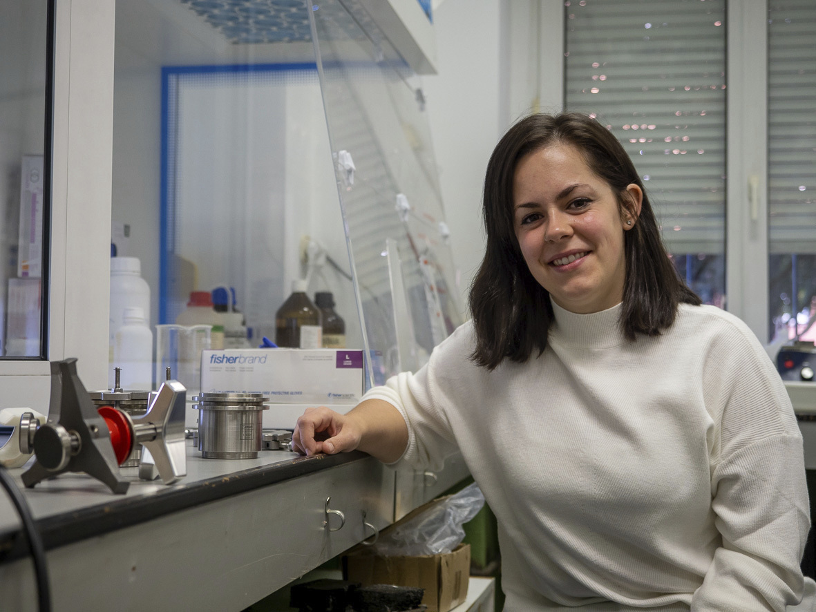 Lourdes Marcano, en su laboratorio.