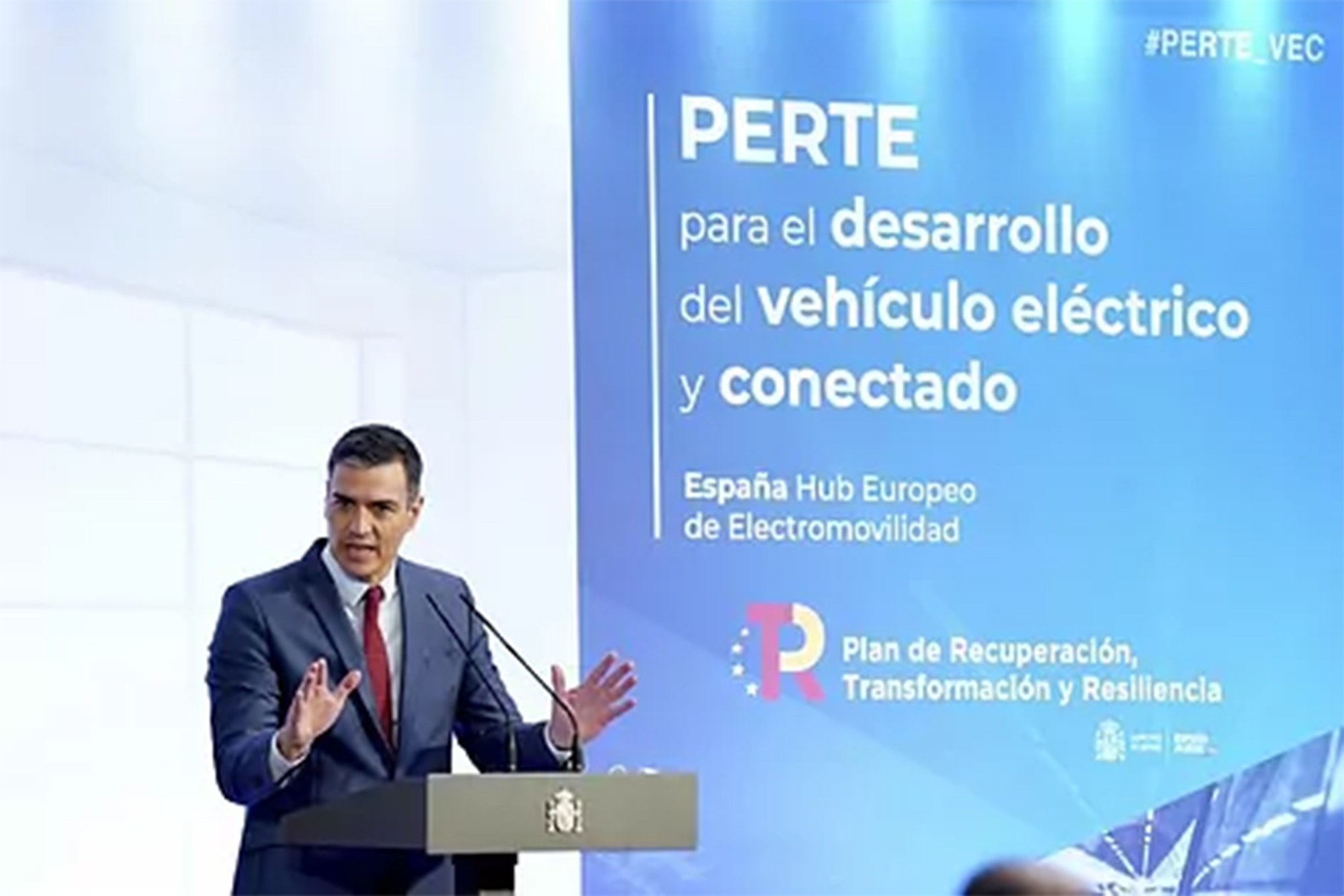 Sánchez, en la presentación del PERTE VEC en julio de 2021