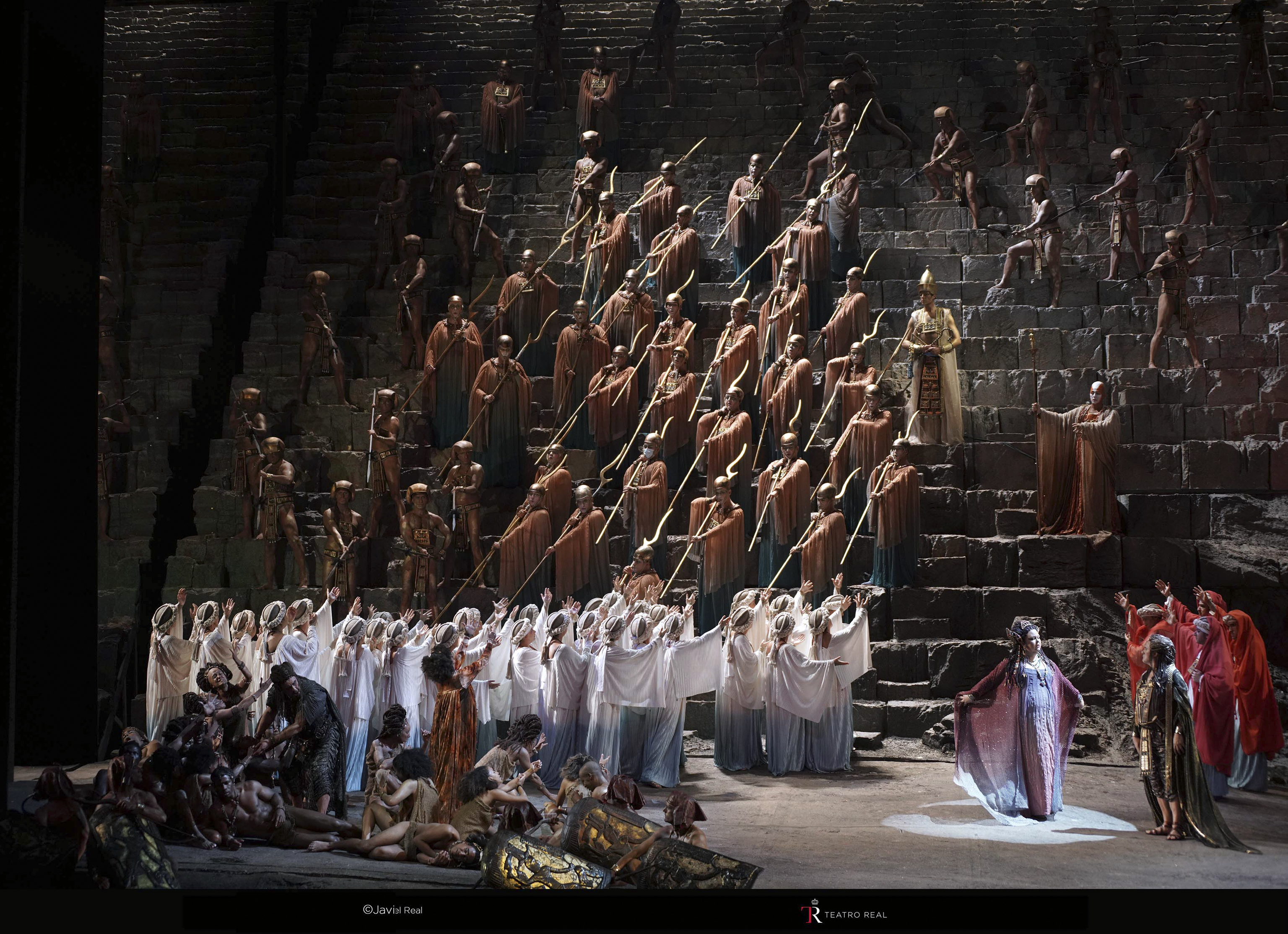 Representacin de Aida en el Teatro Real.