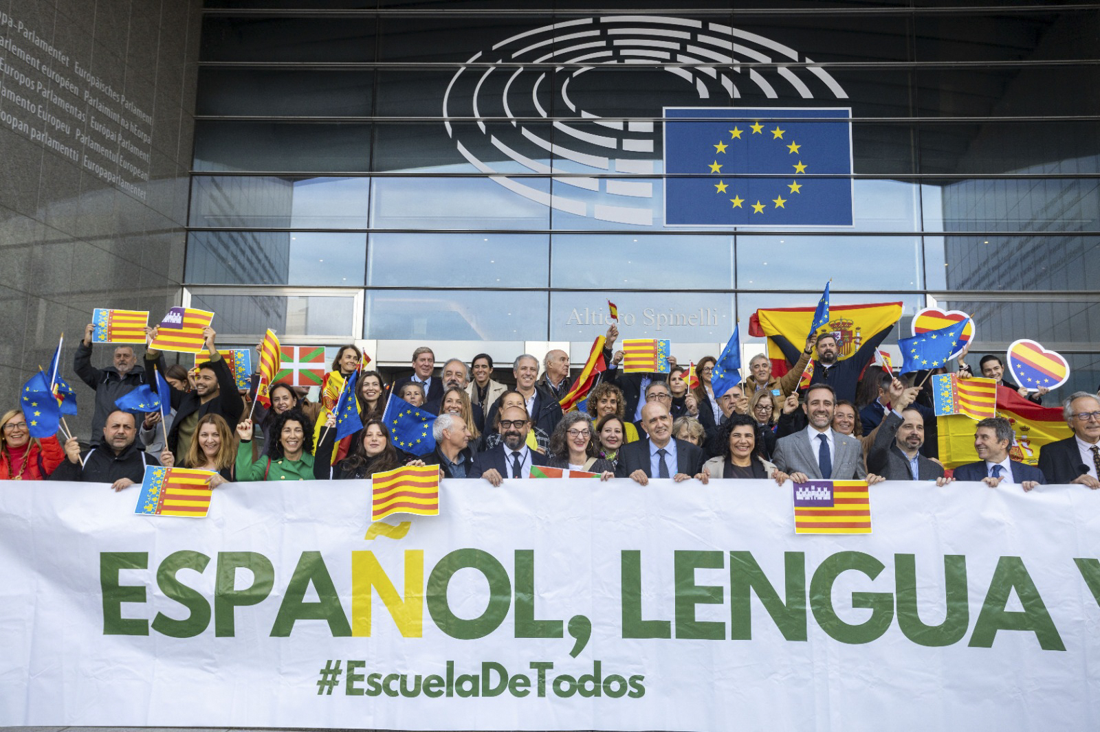 Concentracin por el espaol en Catalua celebrada en Bruselas el pasado 12 de octubre.