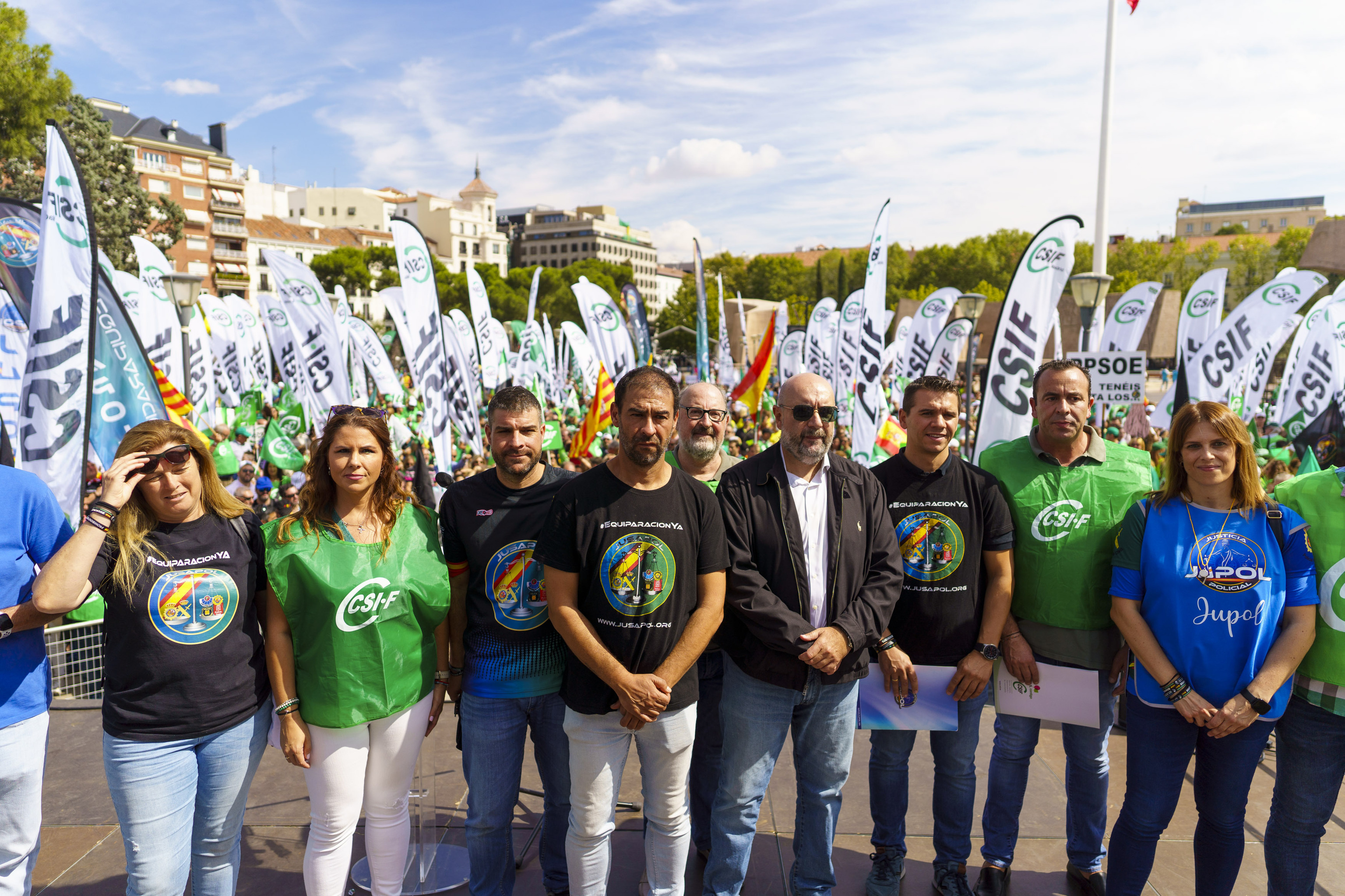 La Central Sindical Independiente y de Funcionarios (CSIF) se manifiesta en Madrid para la defensa de una subida salarial justa y contra el empobrecimiento generalizado de la ciudadania