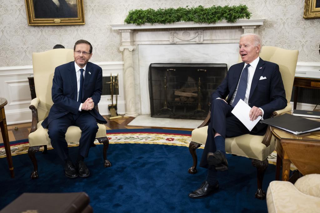 Herzog y Biden, este mircoles en la Casa Blanca.