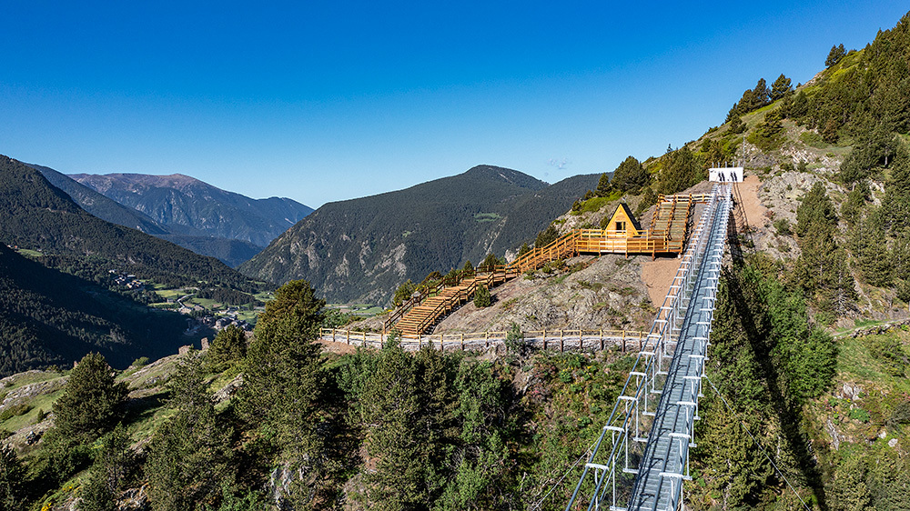 El puente tibetano de Canillo, en Andorra.