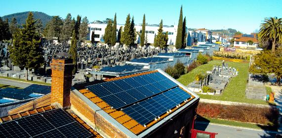 Placas solares del Municipal de Bilbao.
