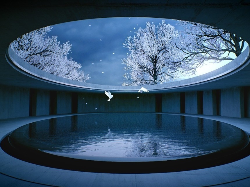 La Benesse House Oval (1996) de Tadao Ando en la isla de Naoshima.
