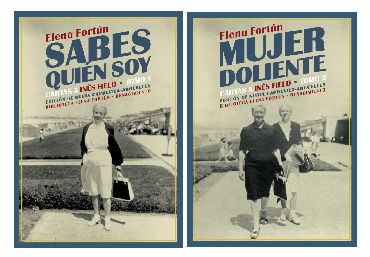 The covers of the books that collect the letters of Elena Fortún.