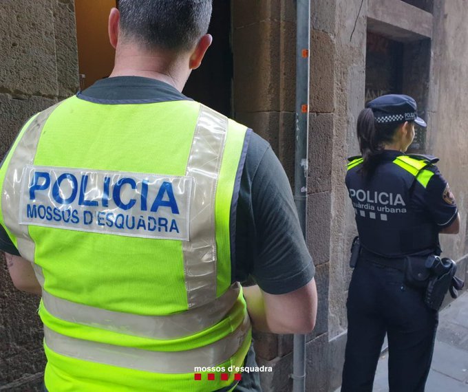 Actuacin policial en Barcelona