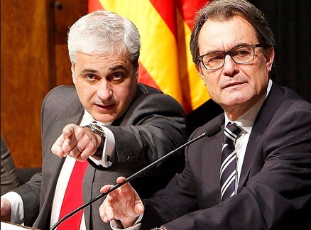 Germ Gord y Artur Mas, en un acto oficial celebrado en  diciembre de 2014.