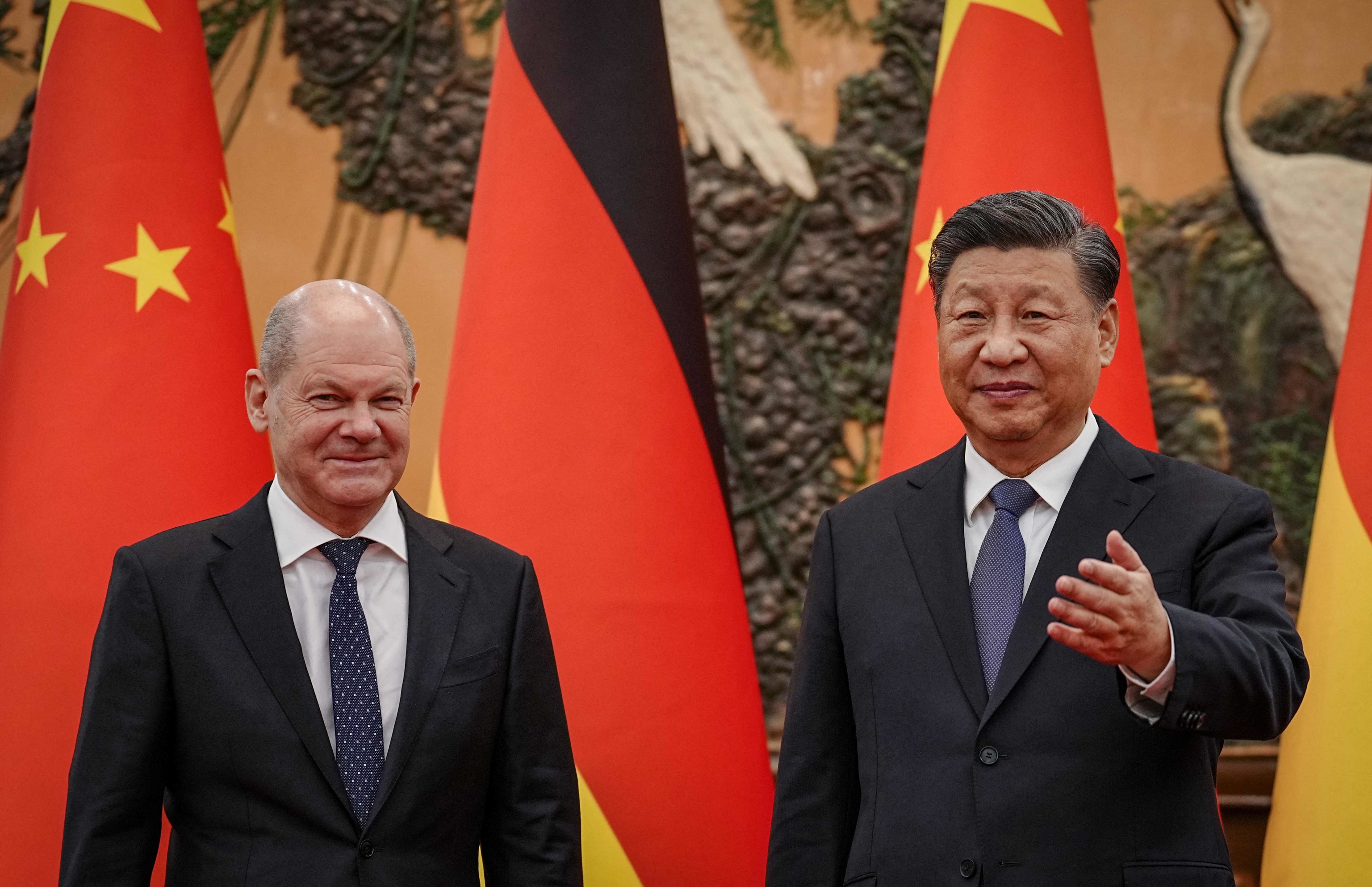 El canciller Scholz y el presidente chino, Xi JInping
