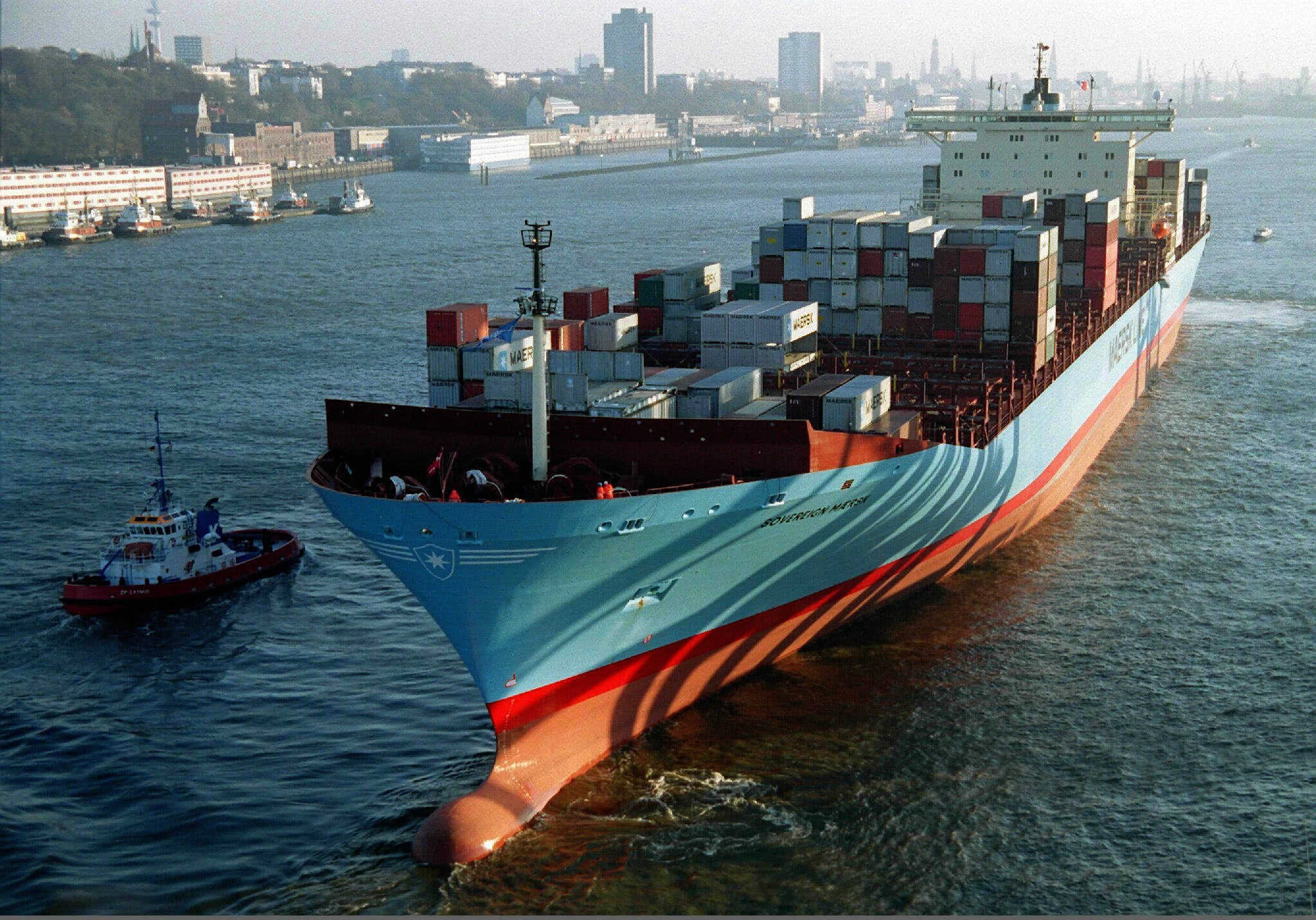 El buque dans "Sovereign Maersk".