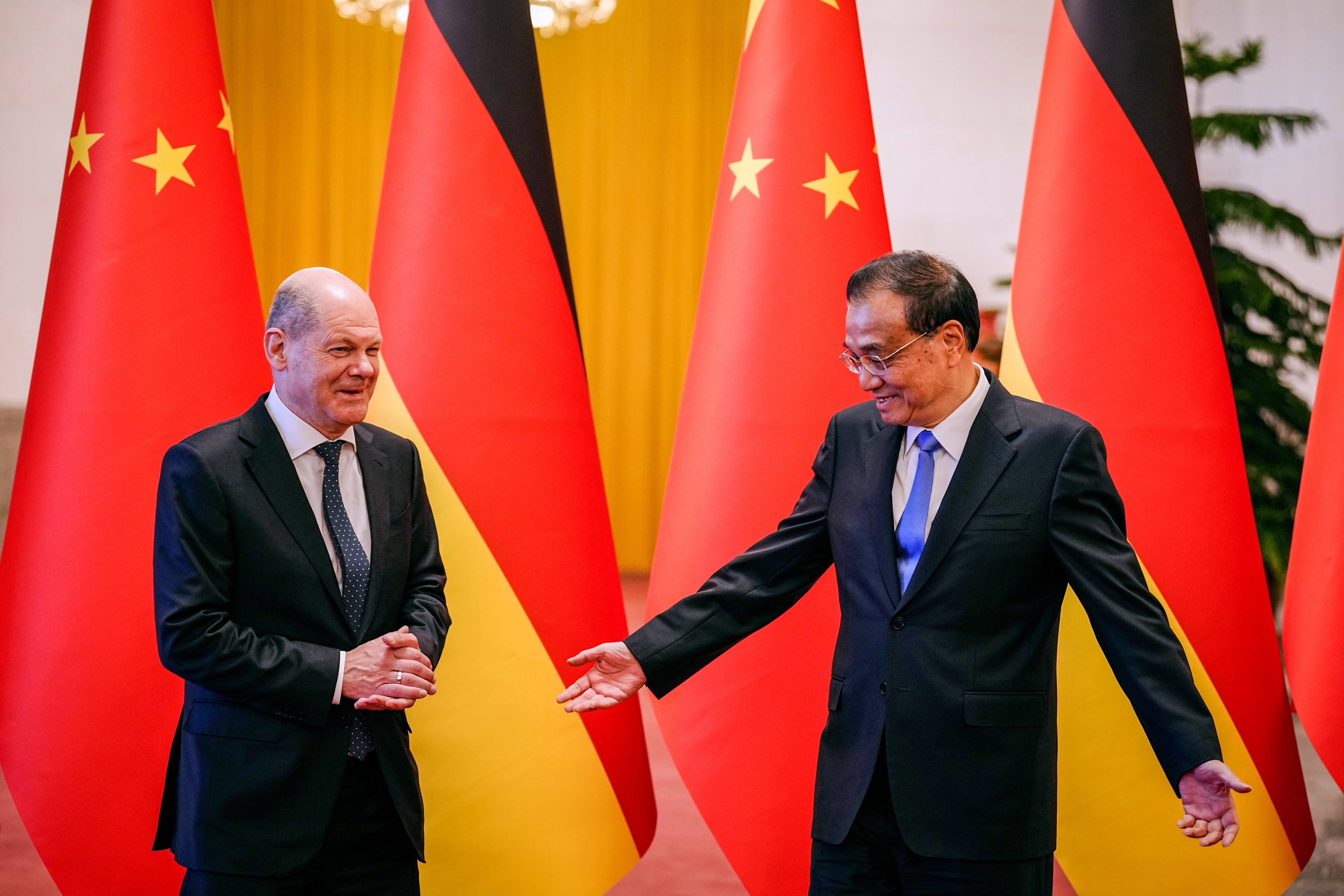 Olaf Scholz y Xi Jinping.