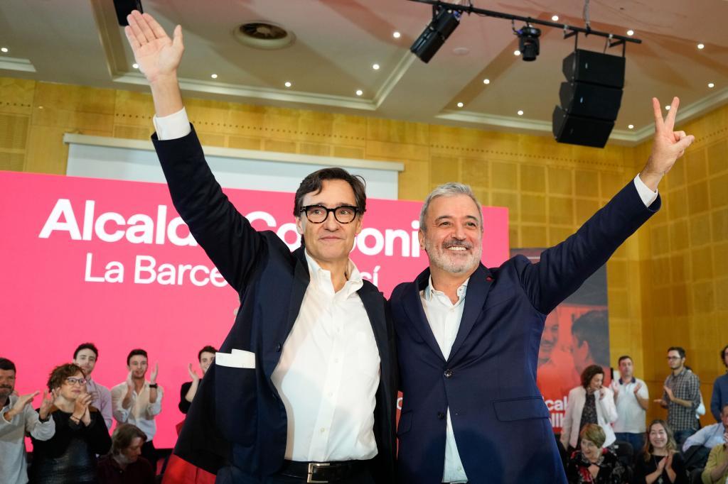 Los socialistas Salvador Illa y Jaume Collboni PSC