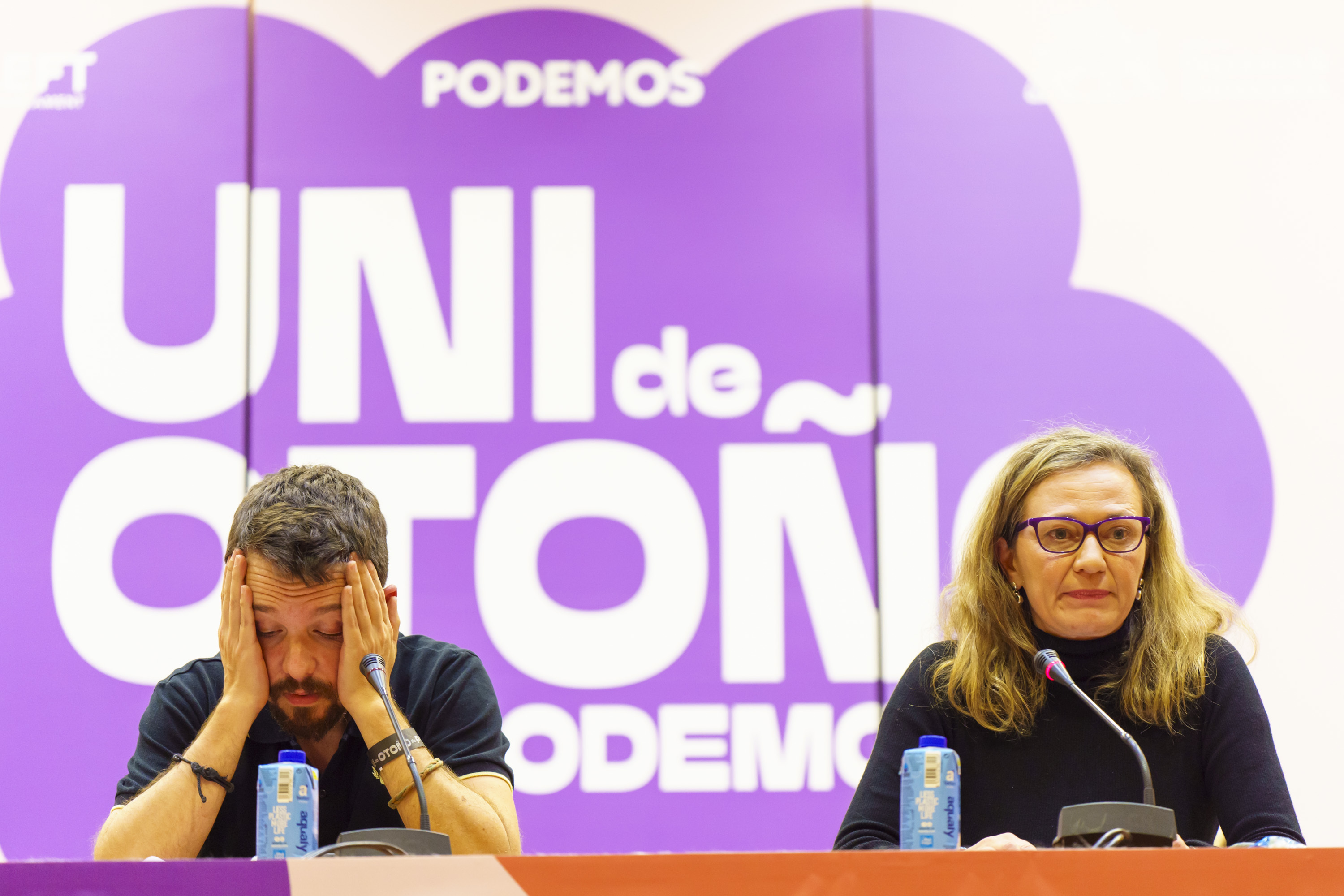 Pablo Iglesias y Victoria Rosell, en la Uni de Otoo de Podemos.