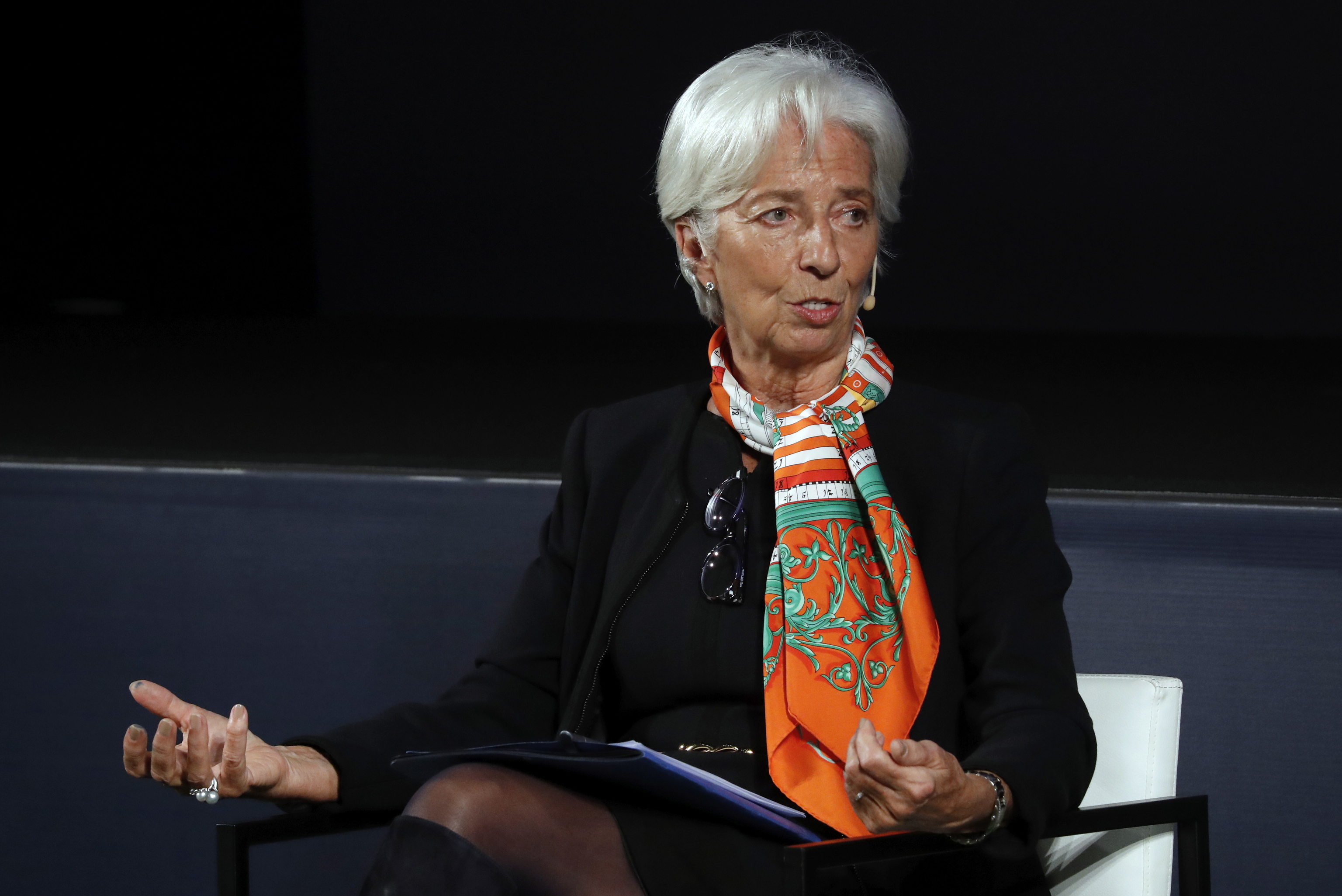 Christine Lagarde, durante un evento en Riga.