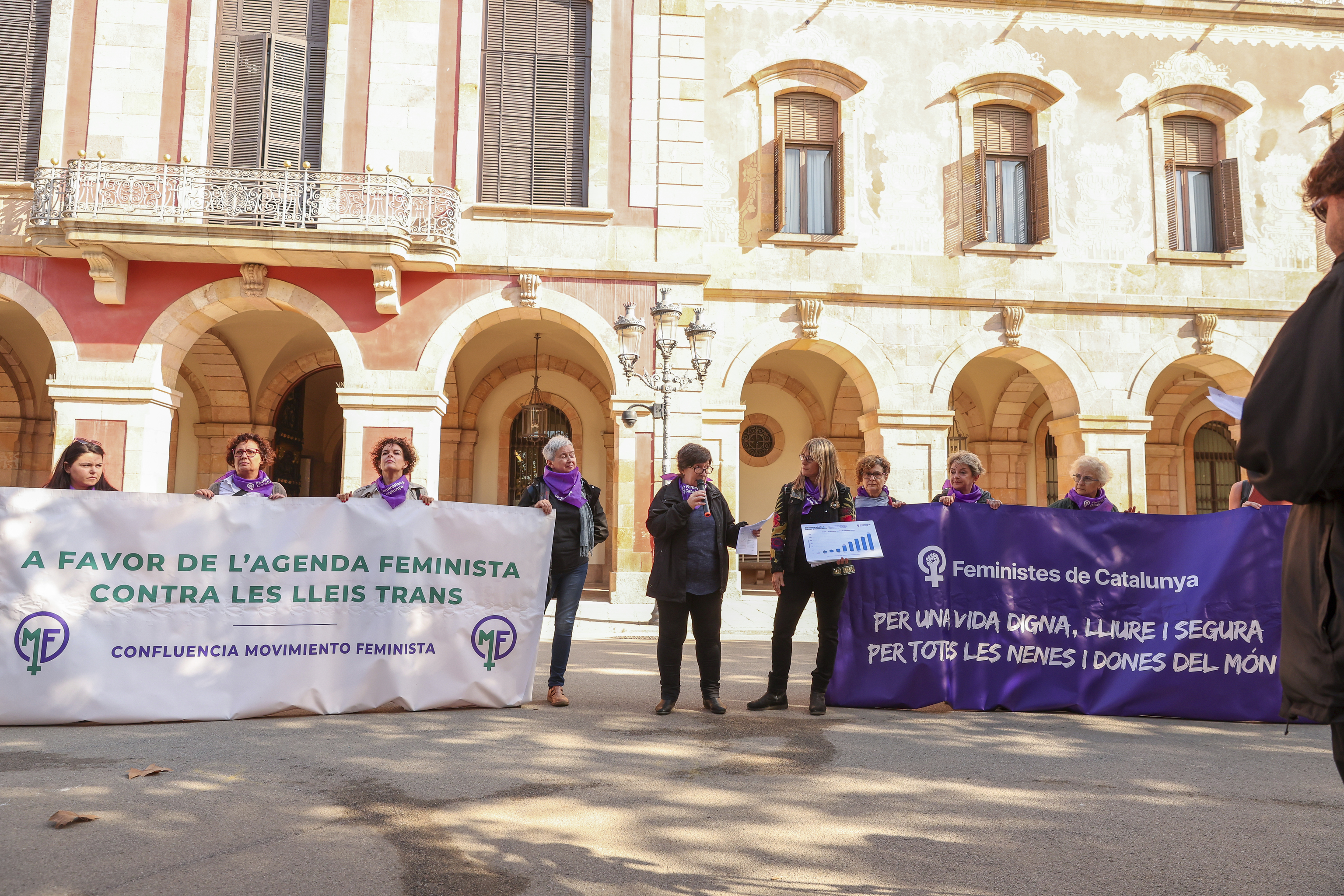 Feministes presentaron su informe en el Parlament de Catalua