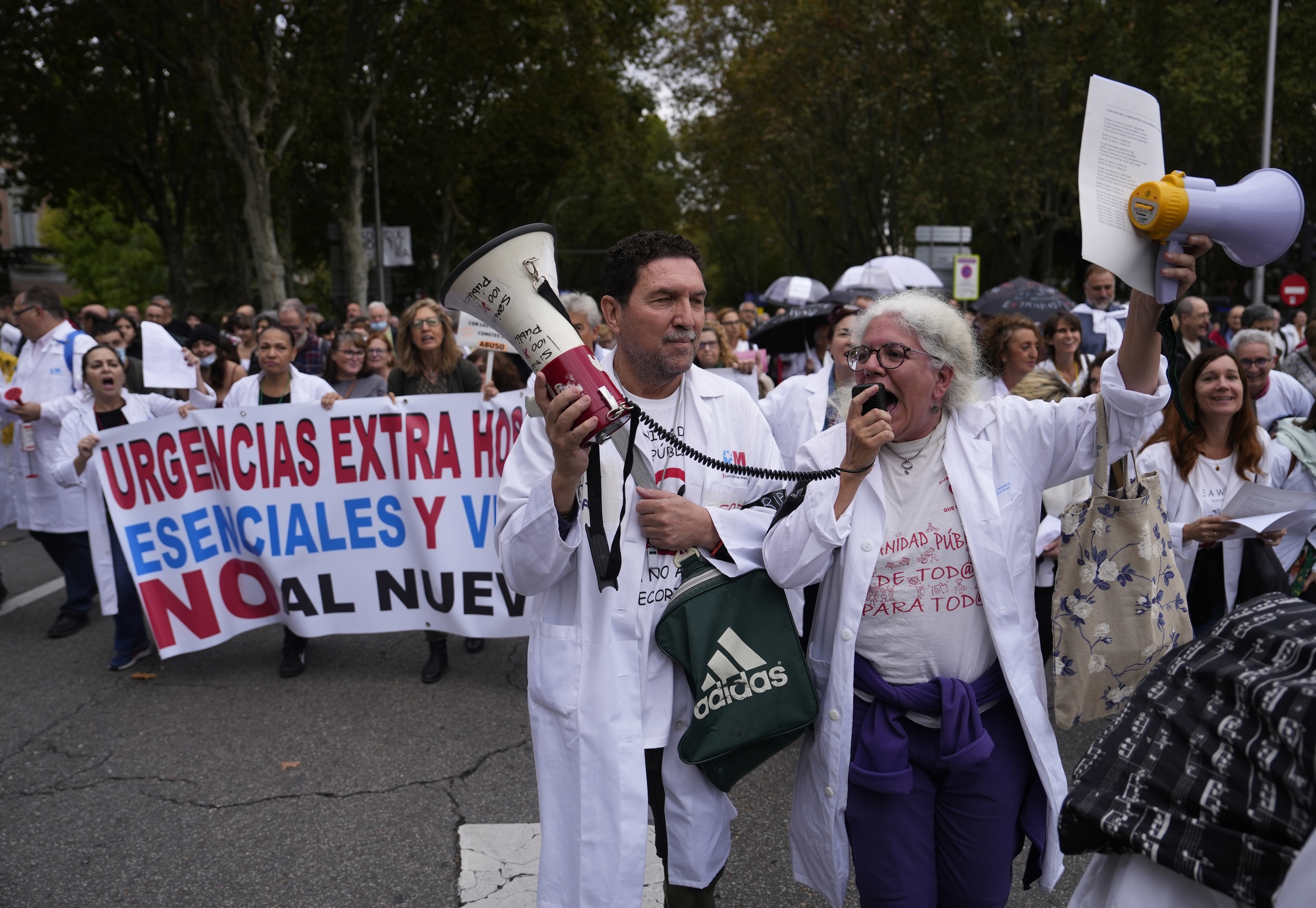 Manifestacin en Madrid en favor de la Sanidad pblica.
