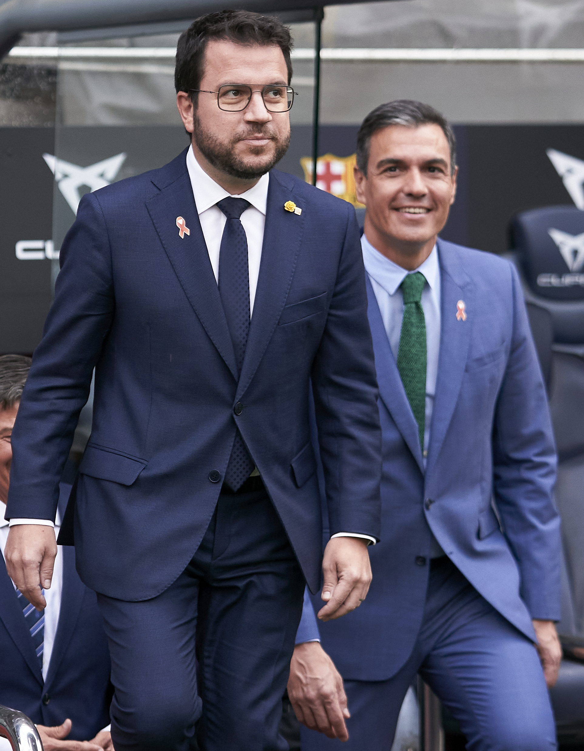 El presidente de la Generalitat, Pere Aragons, y el presidente del Gobierno, Pedro Snchez