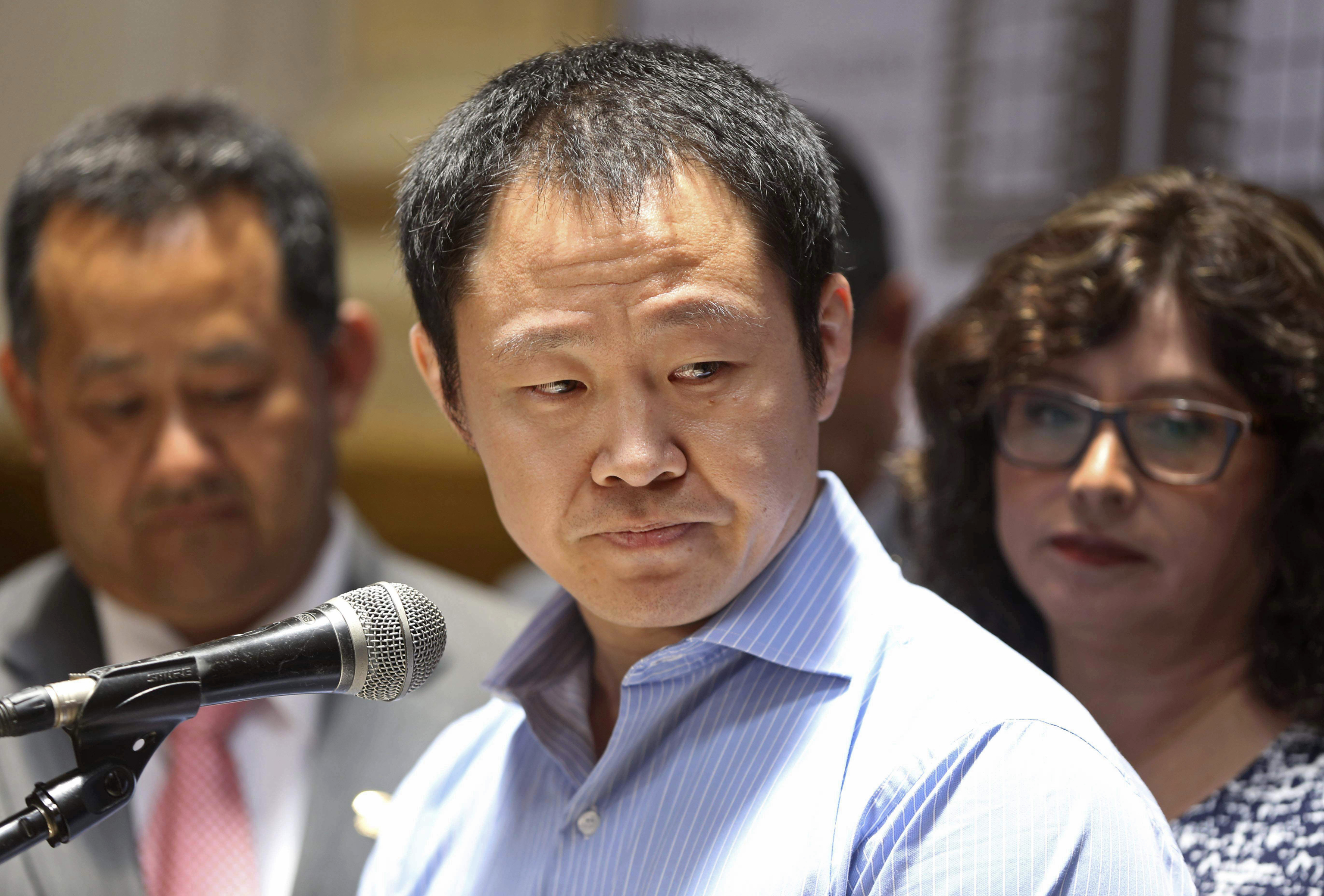 Kenji Fujimori, durante el juicio.