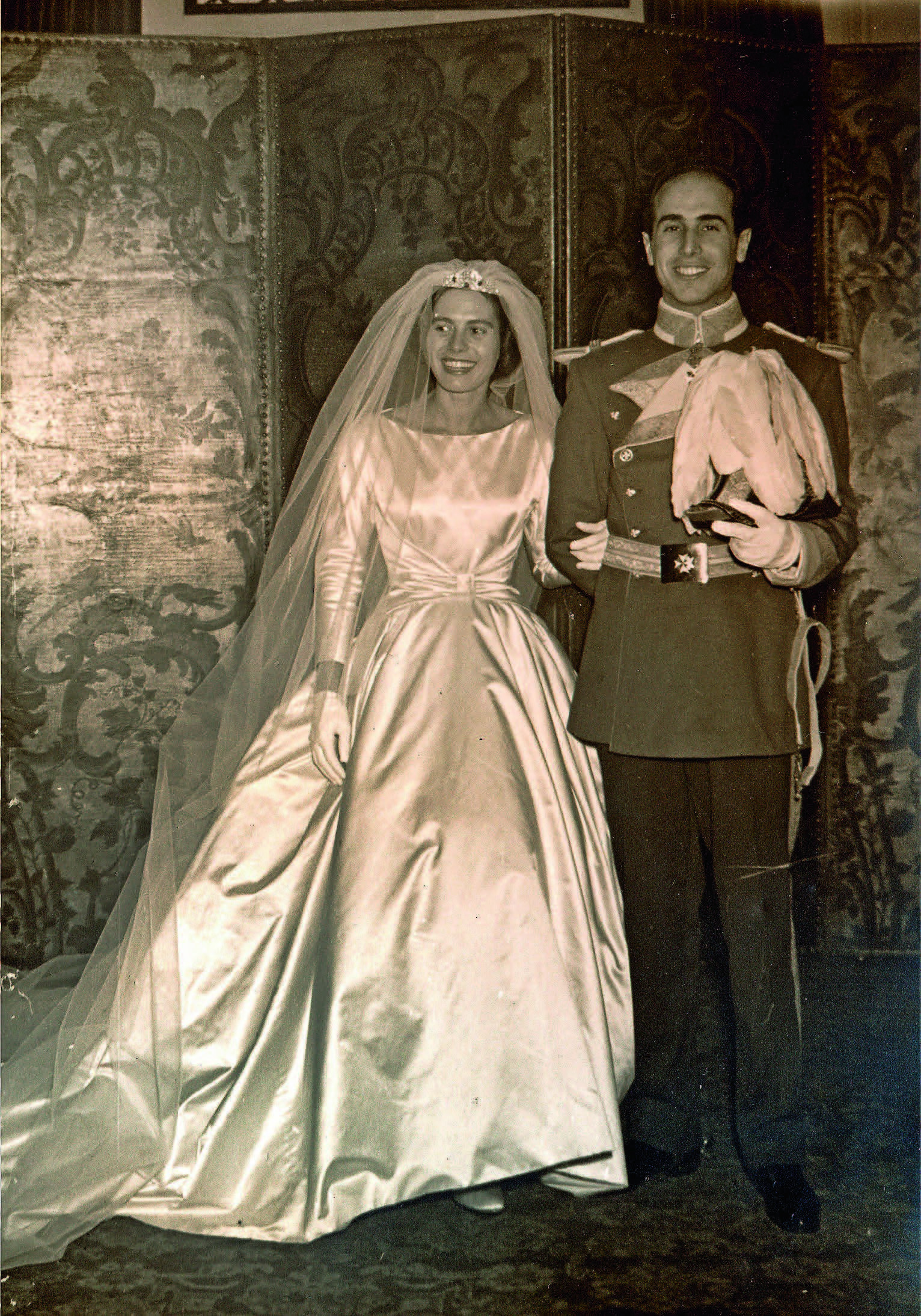 La boda de los padres de Ágatha, en 1958.
