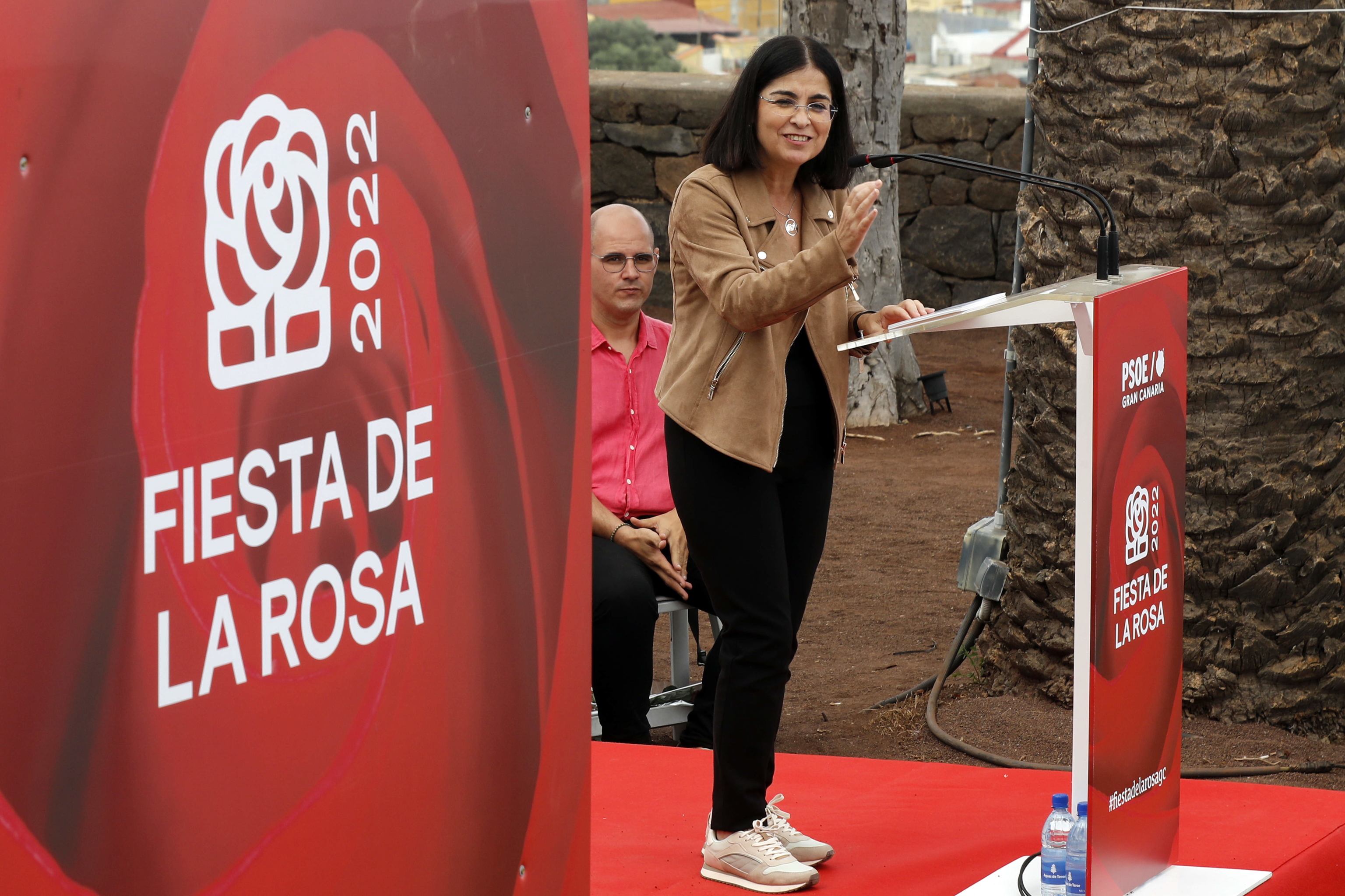 Carolina Darias, el domingo, en un acto del PSOE en Arucas (Gran Canaria).