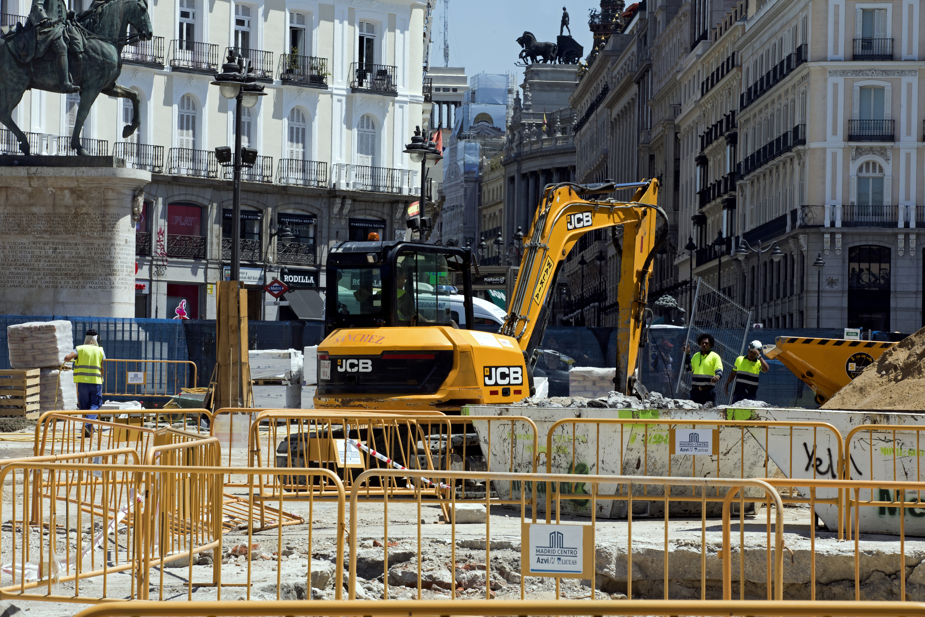 Obras de Remodelacion de la Puerta del Sol.