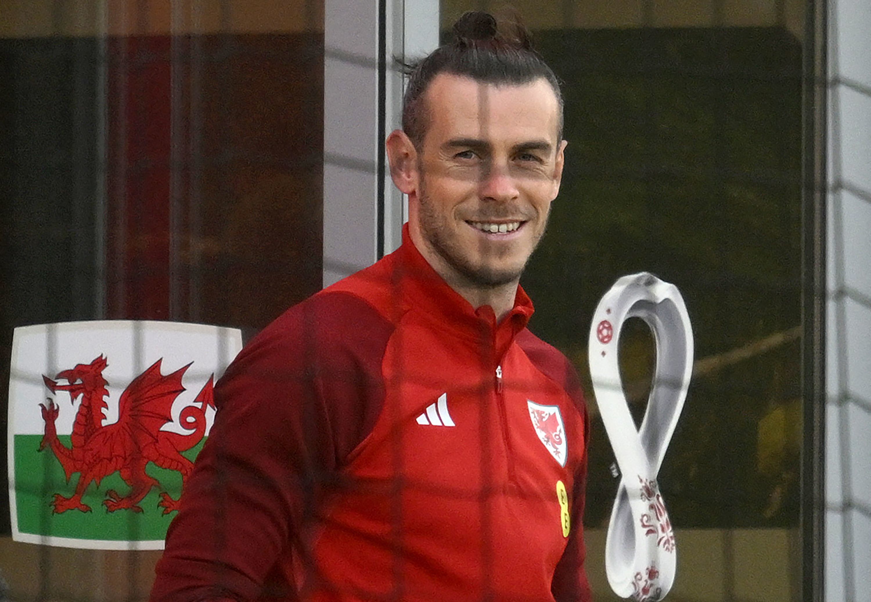 Gareth Bale, en un entrenamiento de Gales.