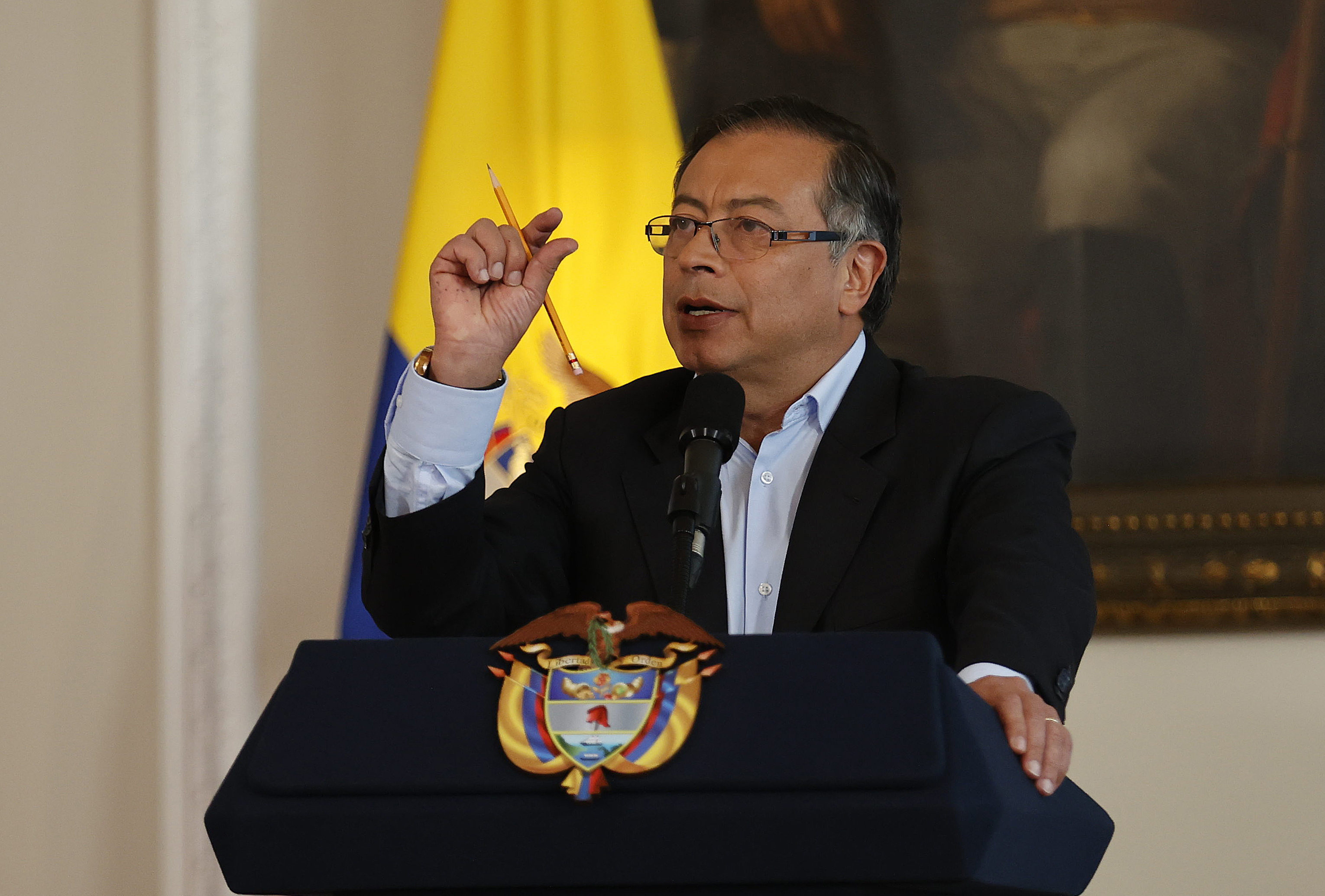 El presidente de Colombia Gustavo Petro, en el Palacio de Nari