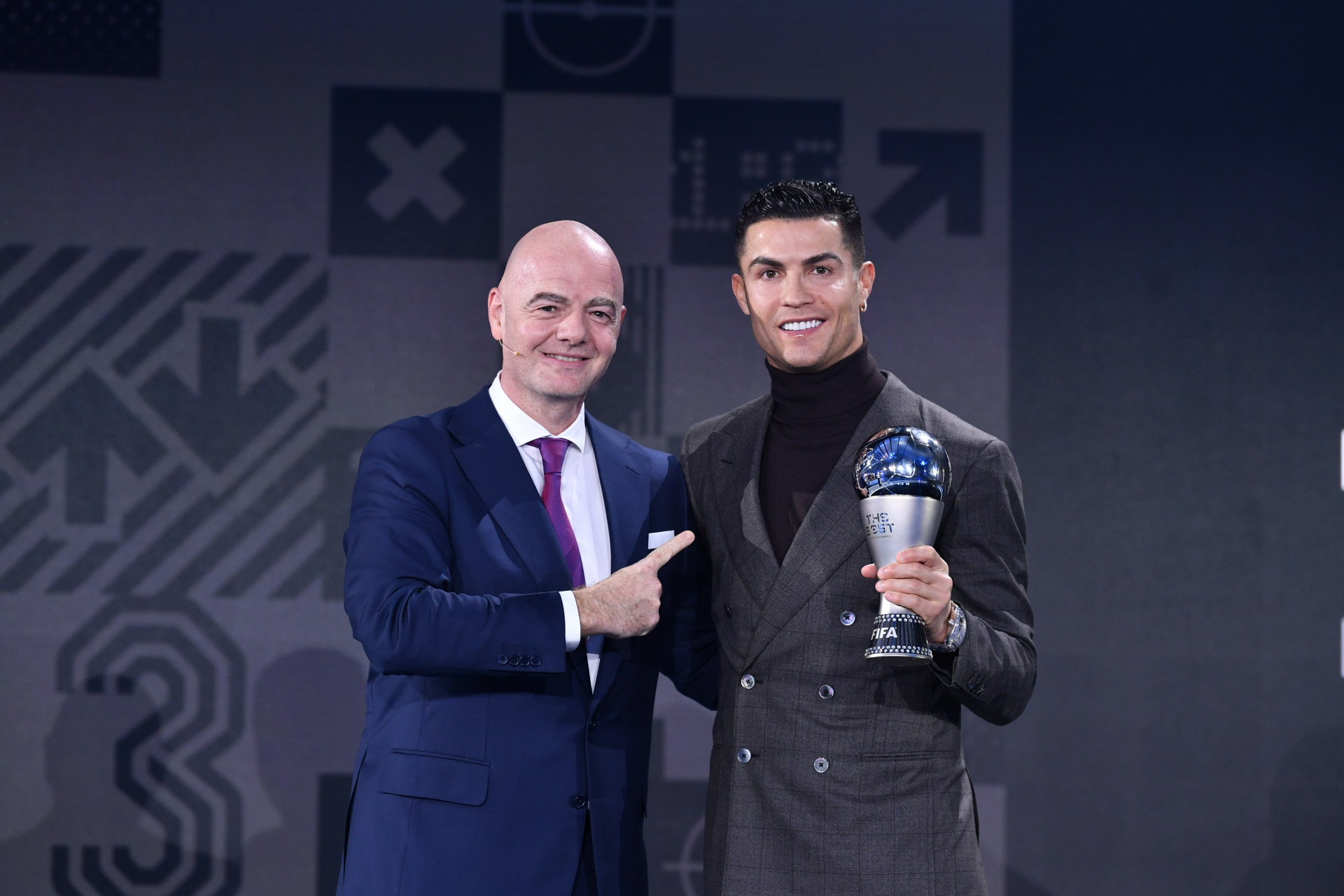 El directivo, con Cristiano Ronaldo, el pasado mes de enero.