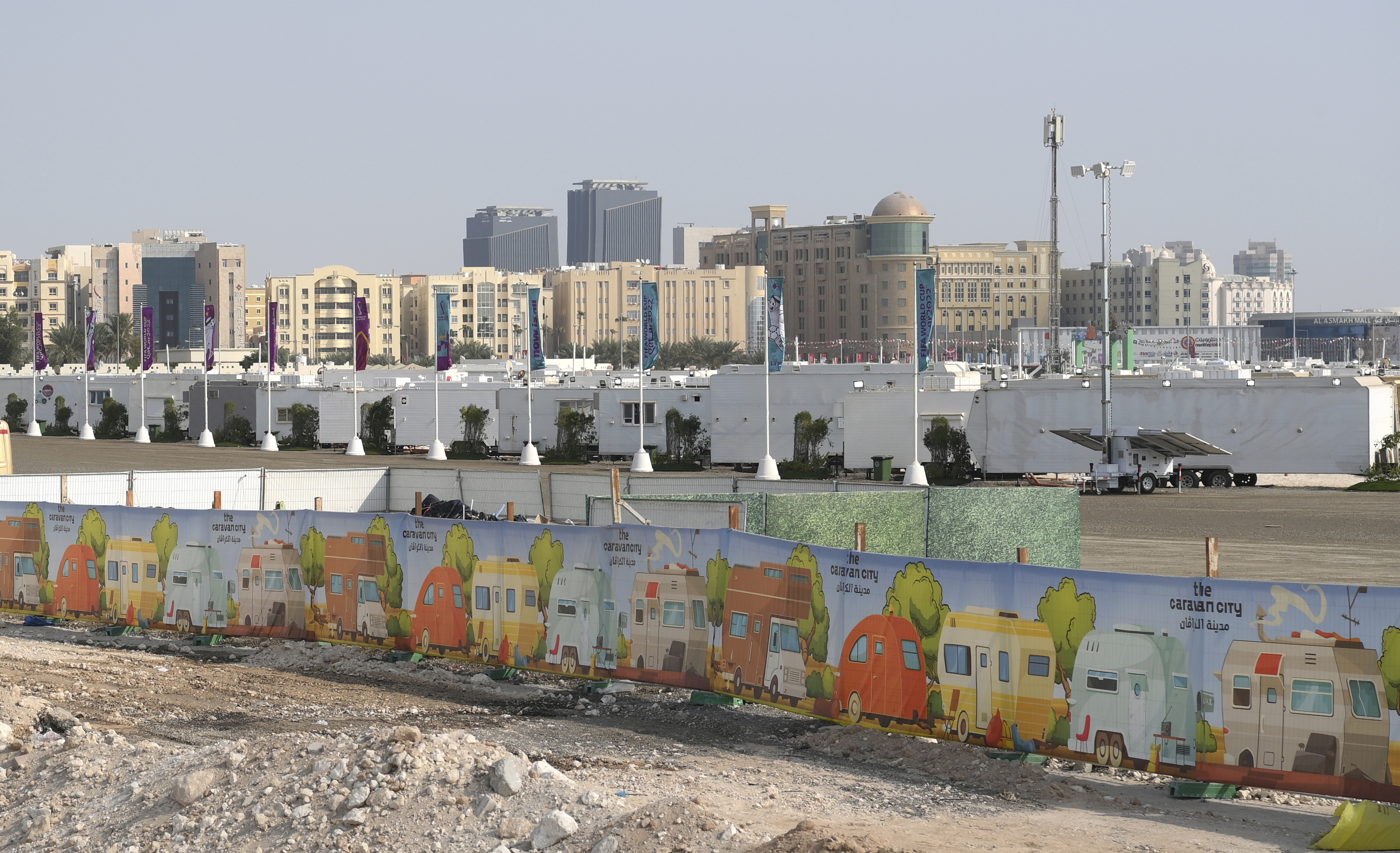 La 'Caravan City' para aficionados en Doha.