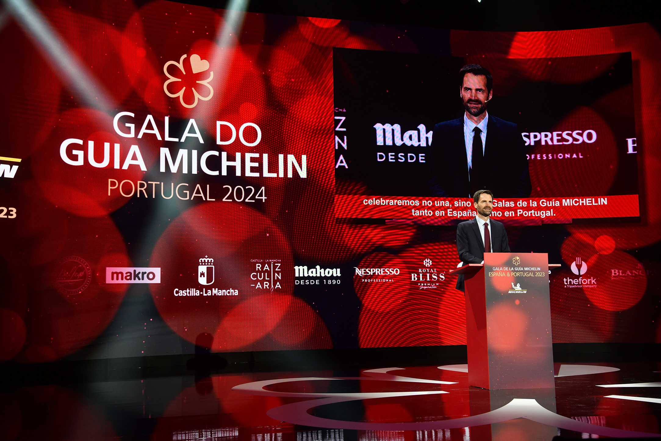 Gwendal Poullennec durante la gala de los premios de la Guía Michelin España Portugal 2023.