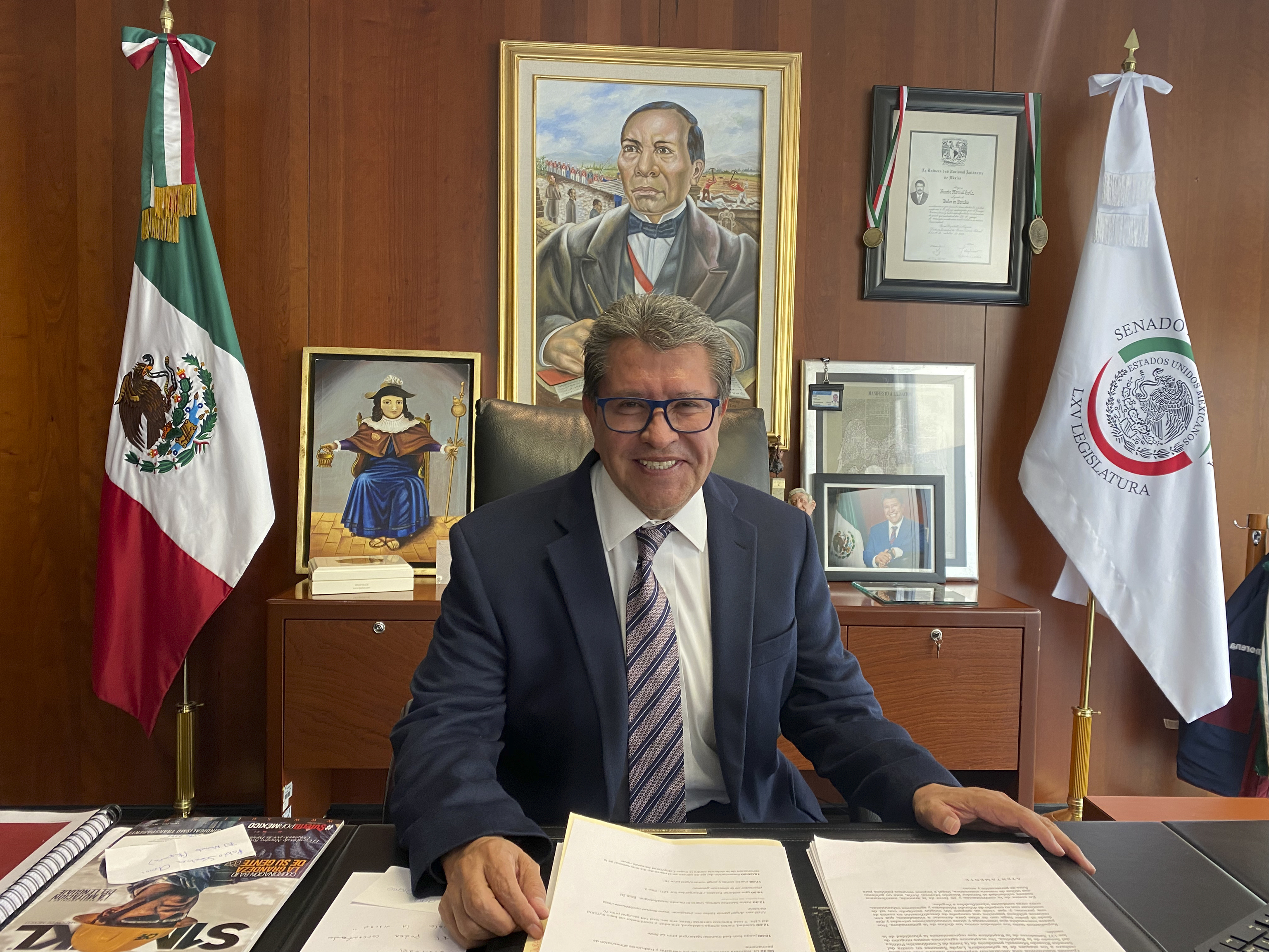 Ricardo Monreal, jefe del oficialismo en el Senado de México.