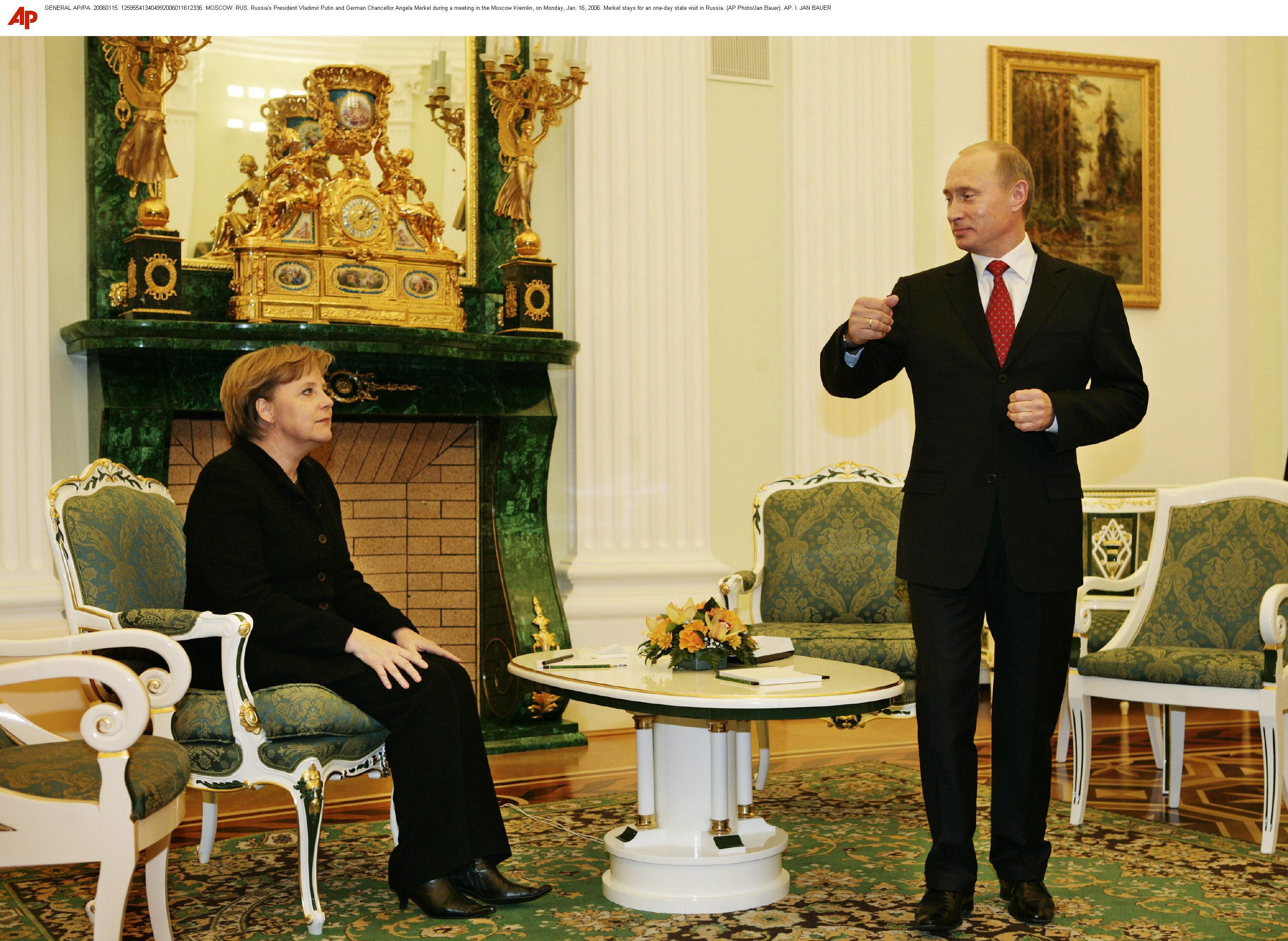 Putin y Merkel, en un encuentro en el Kremlin en 2006.