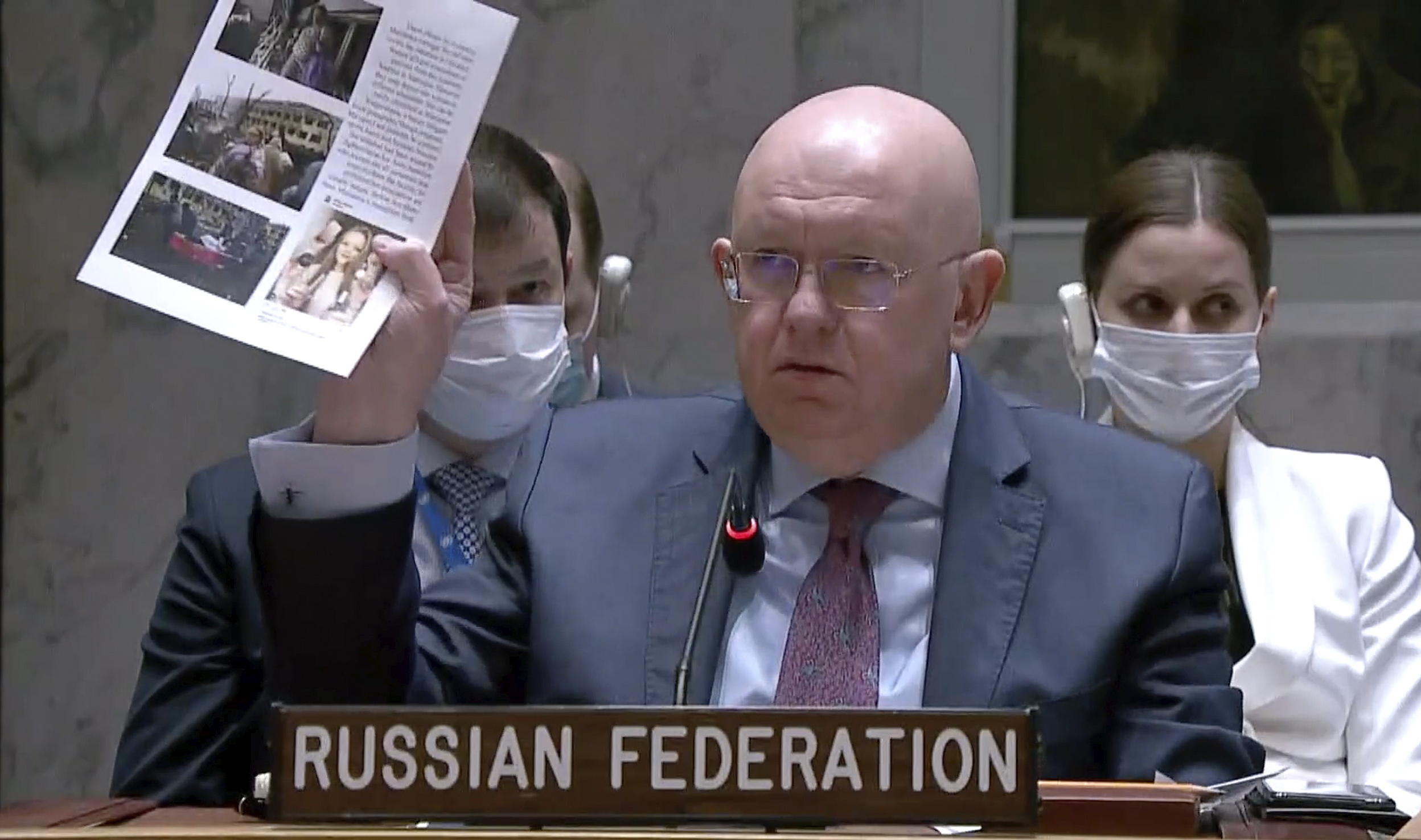El embajador ruso en la ONU acusó en marzo a Ucrania de preparar armas químicas