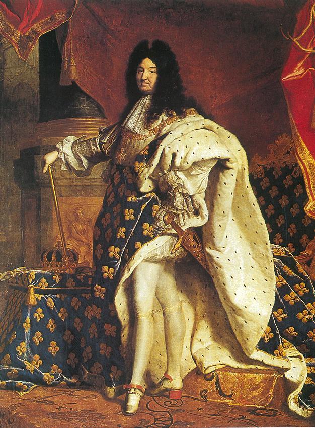 Retrato de Luis XIV por Rigaud, 1701.