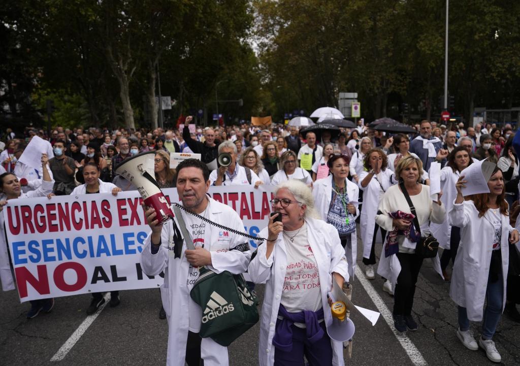 Manifestacin en Madrid en defensa de la Sanidad Pblica.